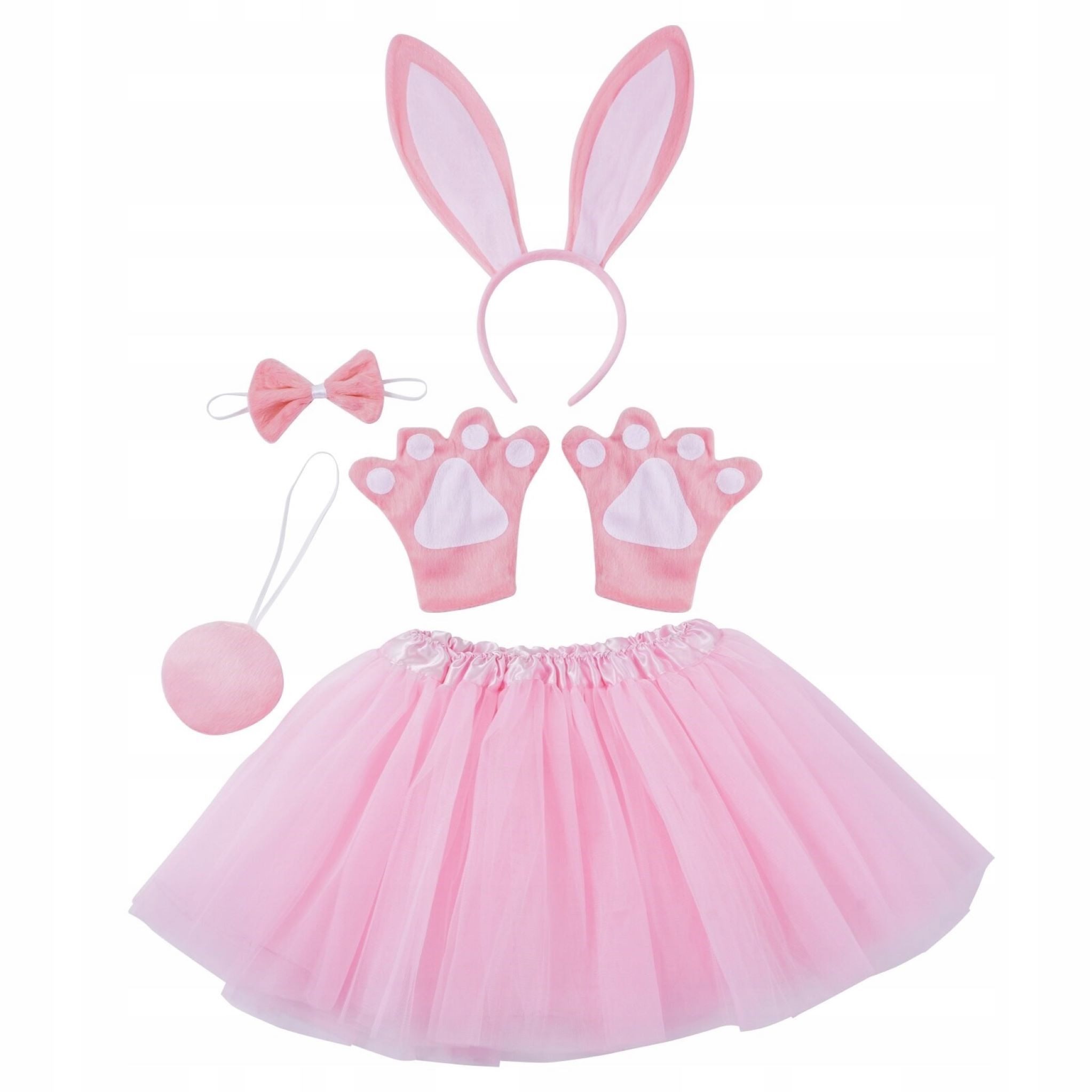 Kostüm Niedliches Kinderkostüm Hase mit Tutu, Ohren, Handschuhen und Schwanz