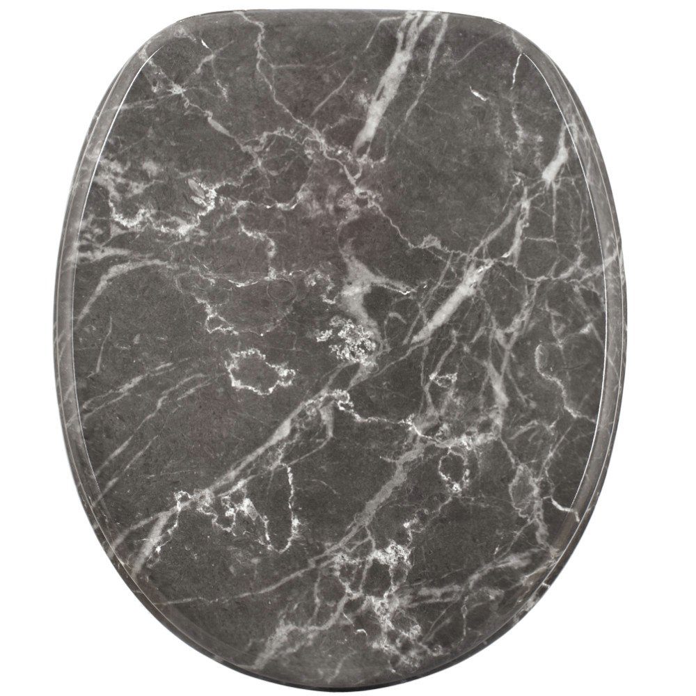 Sanilo WC-Sitz Marmor Grau, mit Absenkautomatik, hochwertig & modern, unive günstig online kaufen