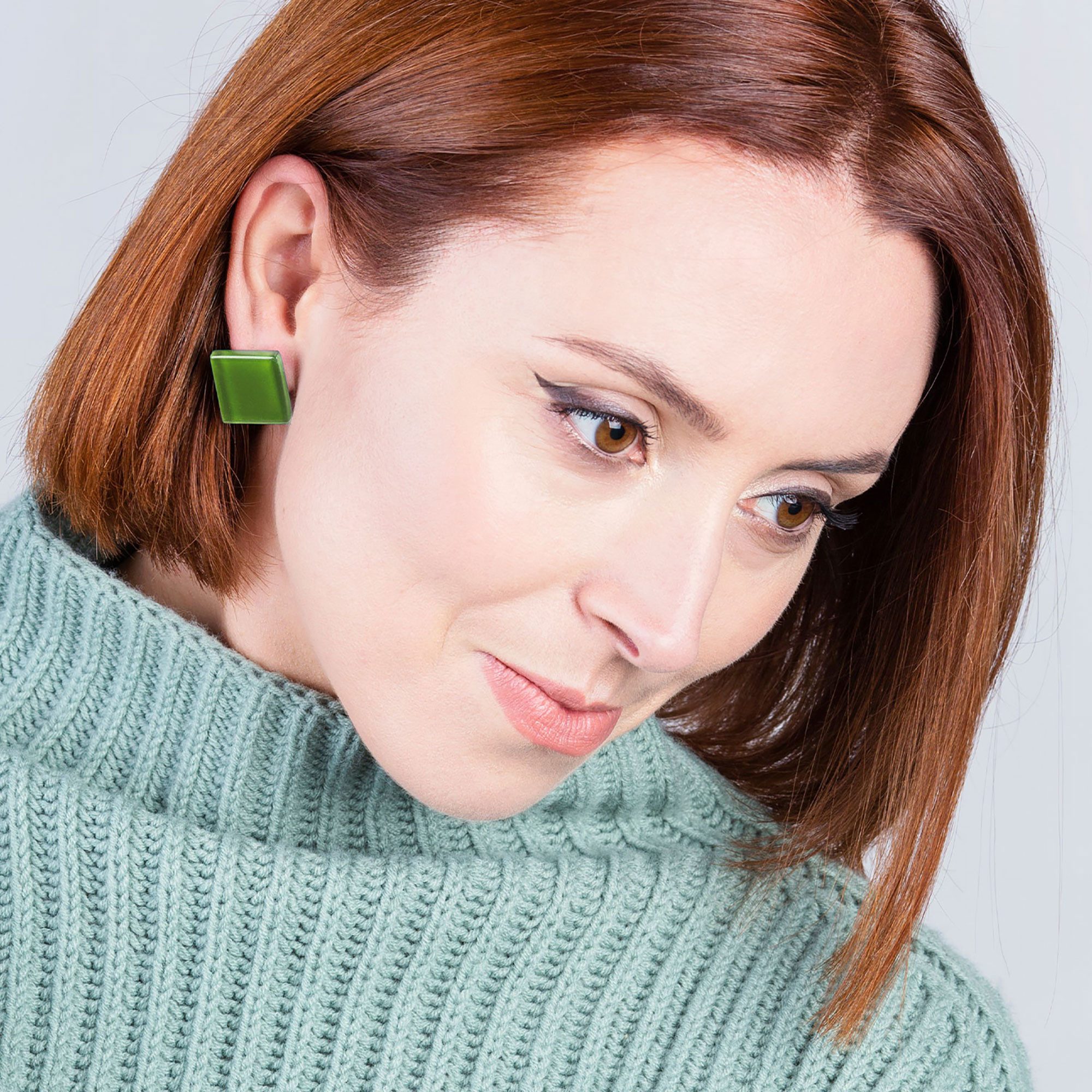 ALEXASCHA Paar Ohrclips Statement Clip Ohrringe ohne Ohrlöcher • Glas Clips günstig online kaufen