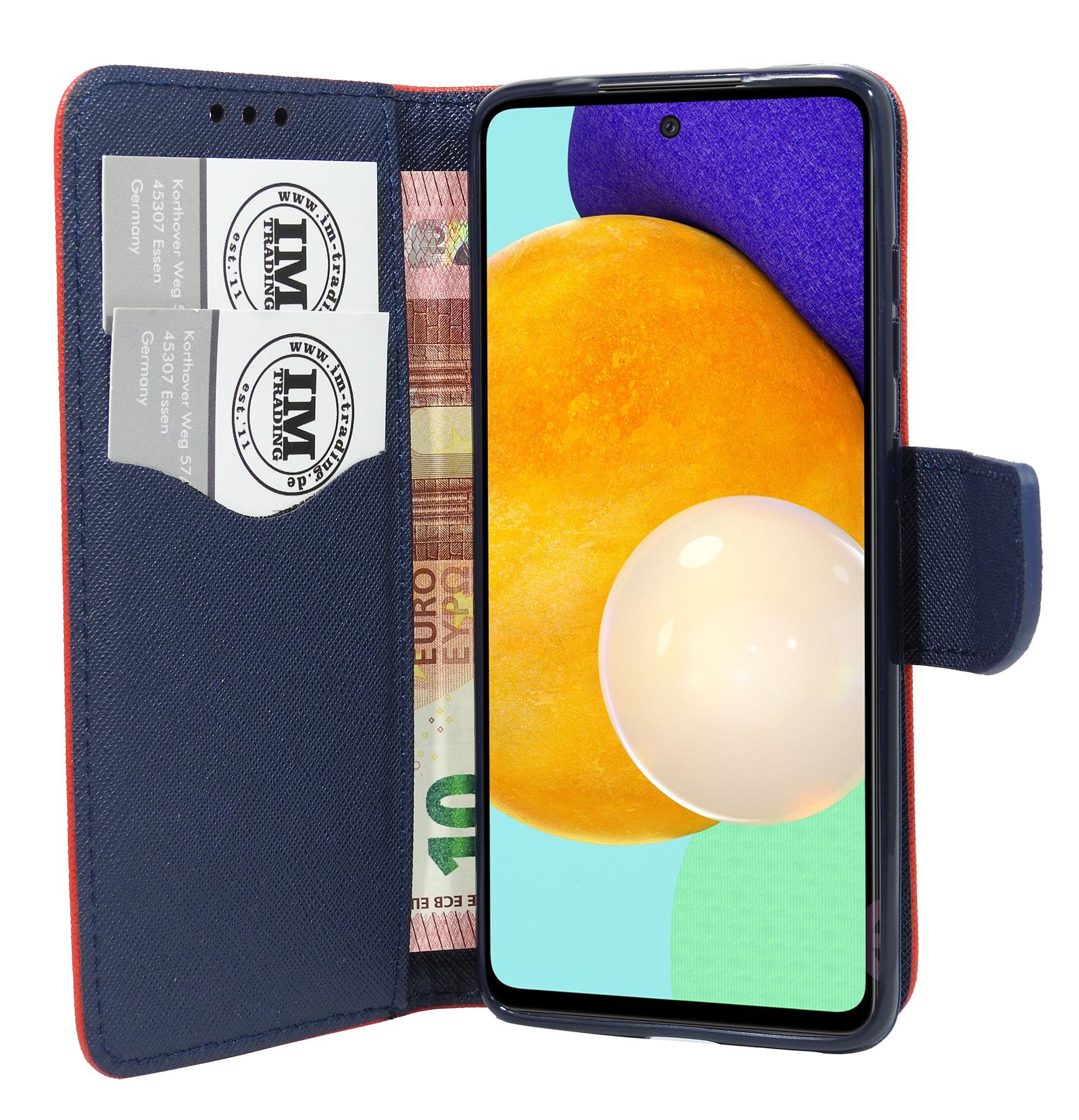 cofi1453 Handyhülle Buch Tasche "Fancy" für SAMSUNG GALAXY A52s 5G, Kunstleder Schutzhülle Handy Wallet Case Cover mit Kartenfächern, Standfunktion