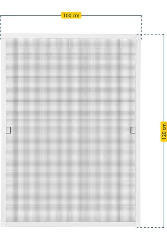 SCHELLENBERG Insektenschutz-Fensterrahmen Fliegengitter langas Premium (Rinkinys 1-St) su grotelės iš Aliumininis in anthrazit ir weiß 100 x 120 cm