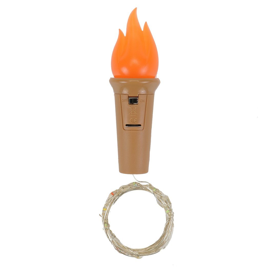 Weinflaschen-Korkenlampe TUABUR 6 mit Weinflaschenlampe Flamme, Lichterkette Stück
