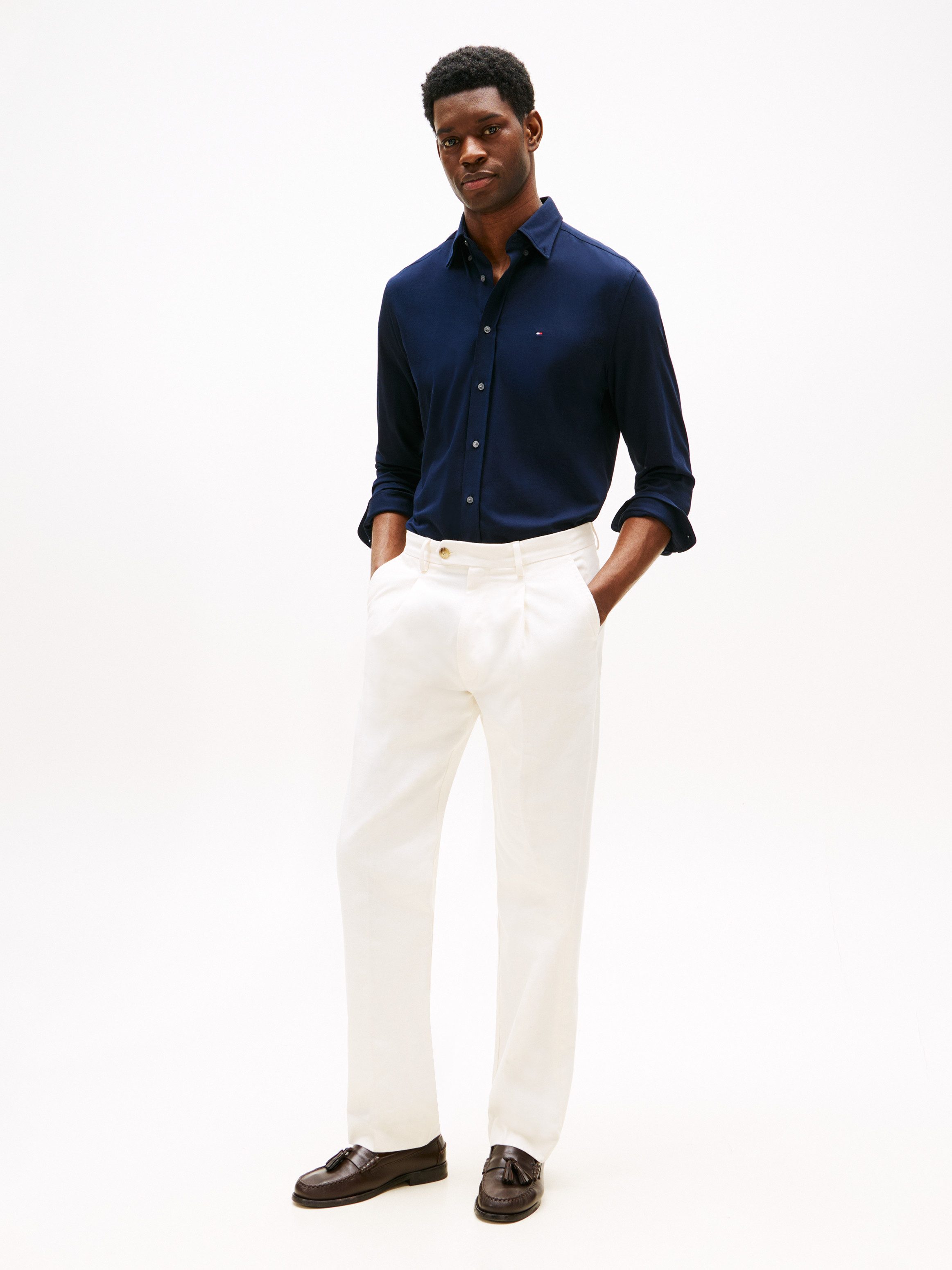 Tommy Hilfiger Langarmhemd PERFORMANCE KNIT SOLID günstig online kaufen