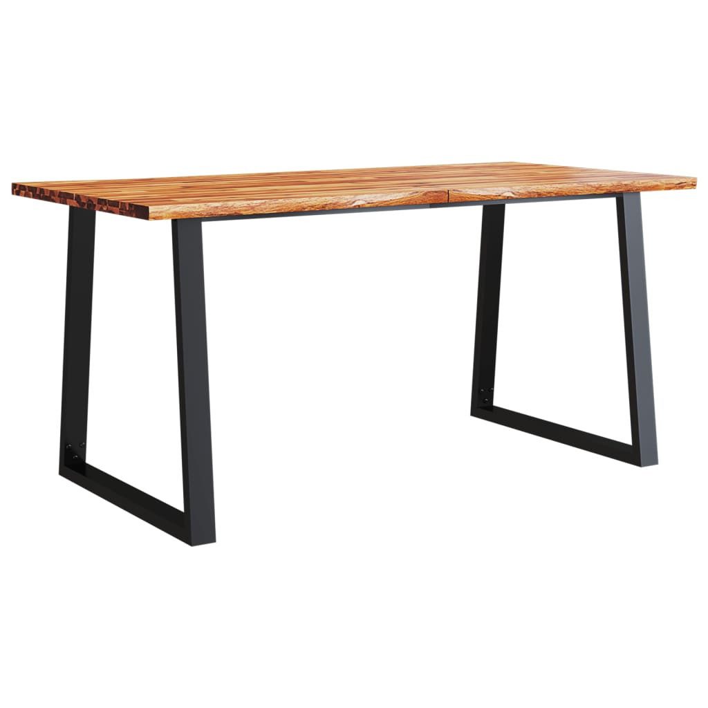 vidaXL Esstisch Esstisch Baumkante 160x80x75 cm Massivholz (1-St)