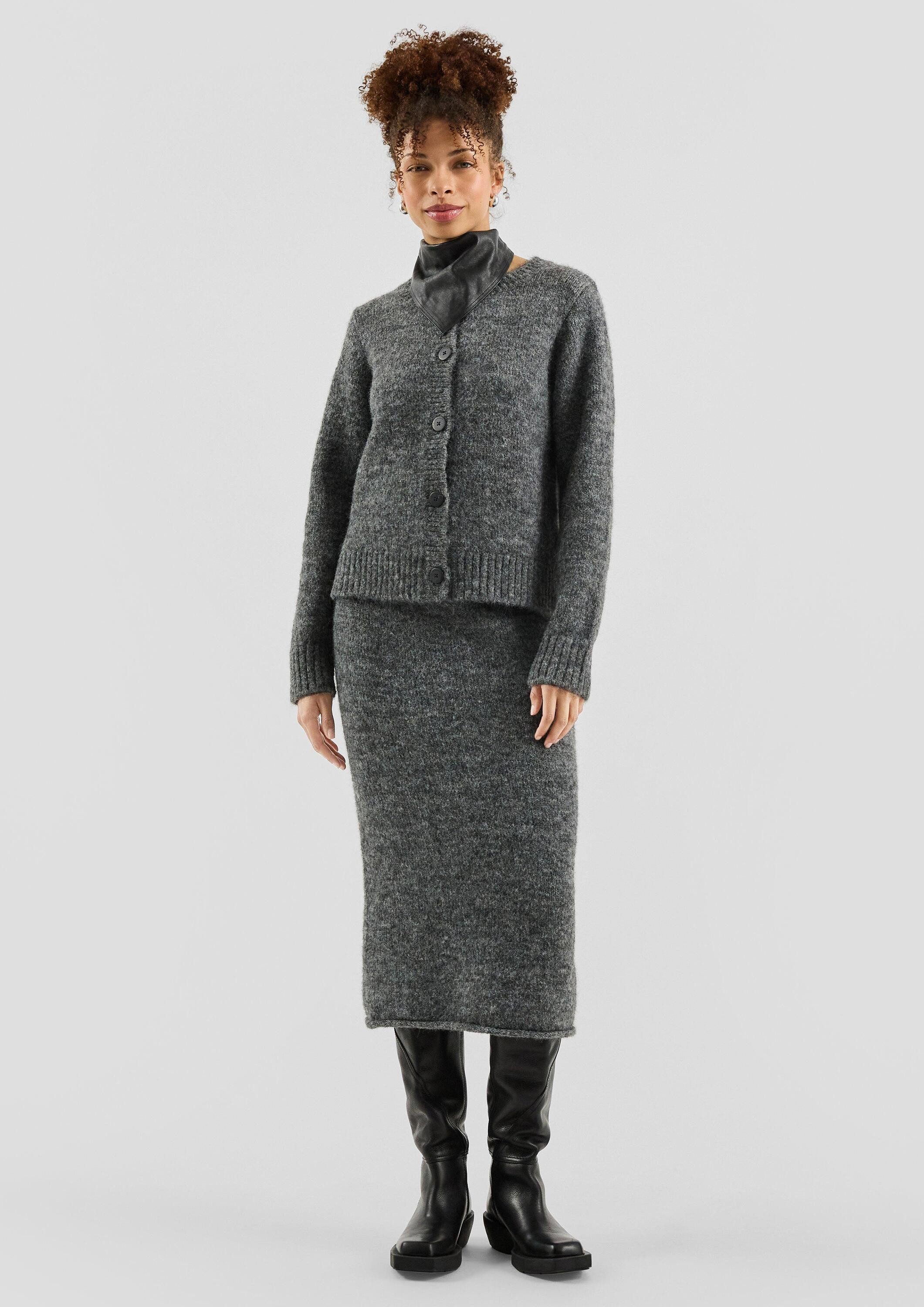 QS Cardigan Strickjacke Flauschige Strickjacke