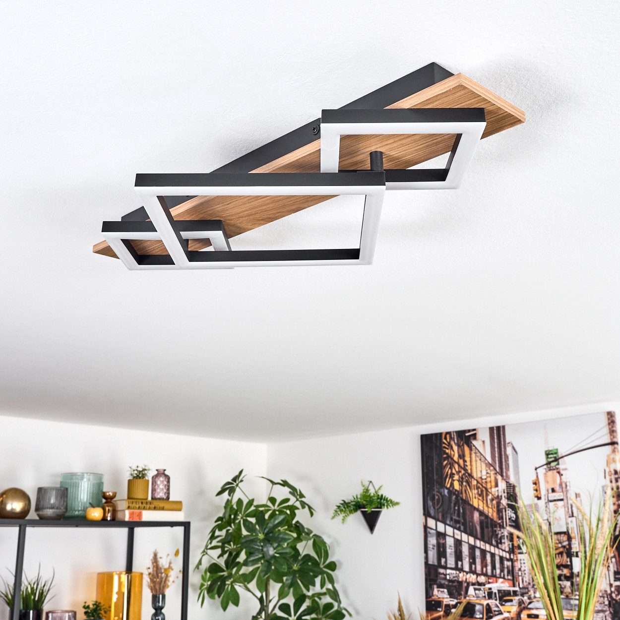 hofstein Deckenleuchte Deckenlampe aus Metall/Kunststoff in günstig online kaufen