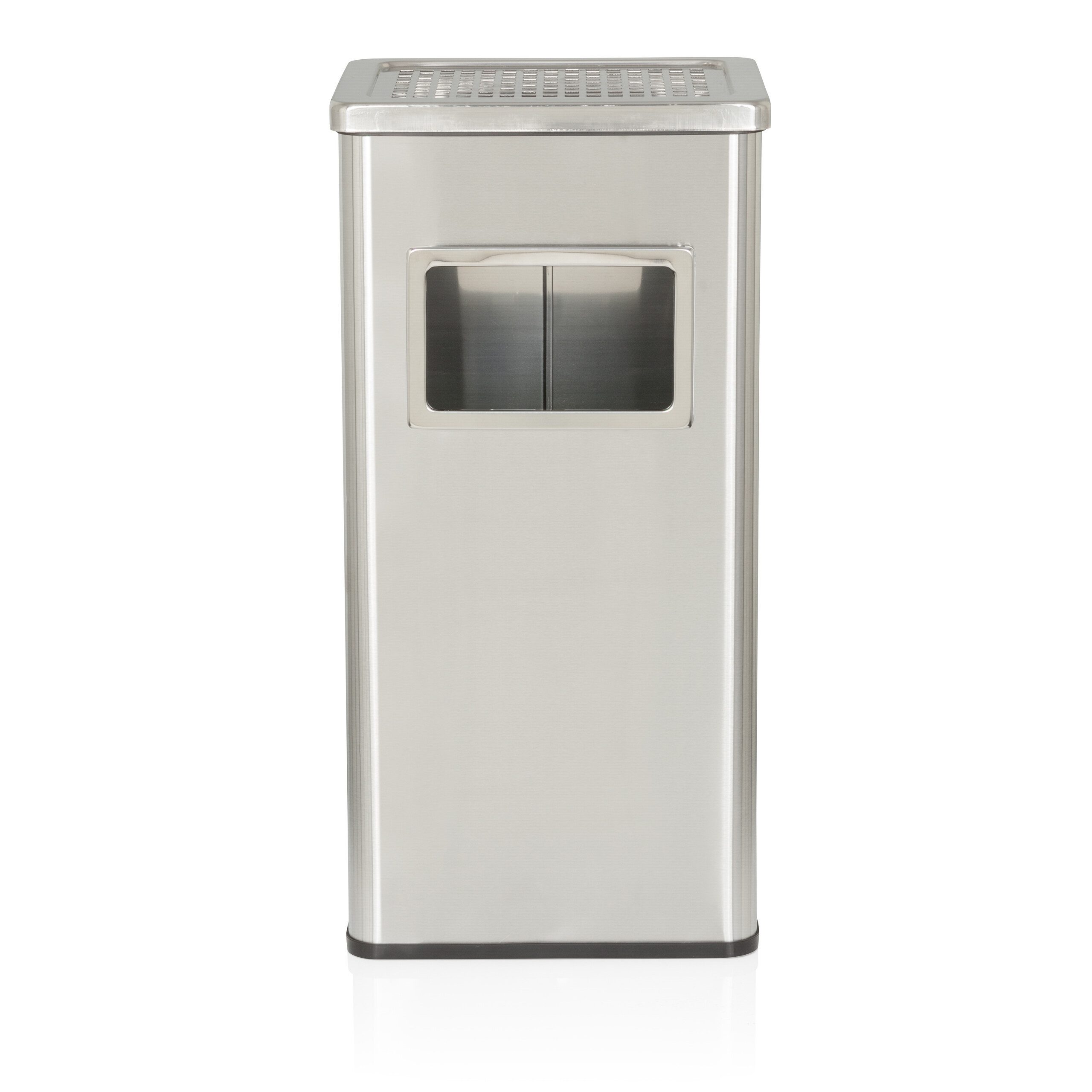 hjh OFFICE Aschenbecher Standaschenbecher Clean I Stahlblech, Standaschenbecher für Draußen 16L