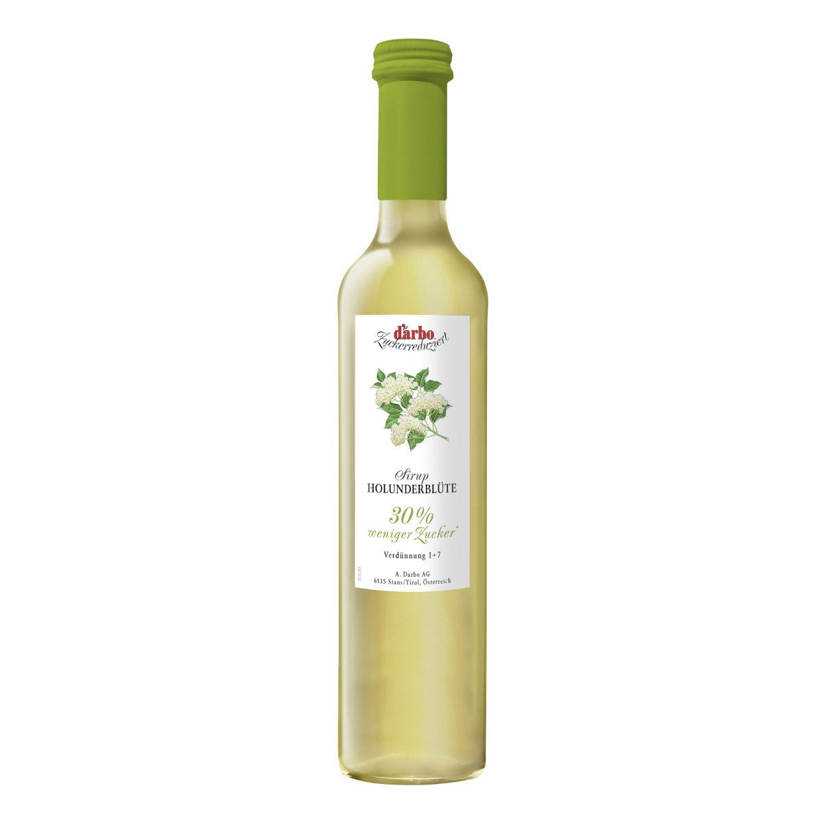 darbo Sirup, Darbo Sirup Holunderblüten zuckerreduziert fein blumig 500ml