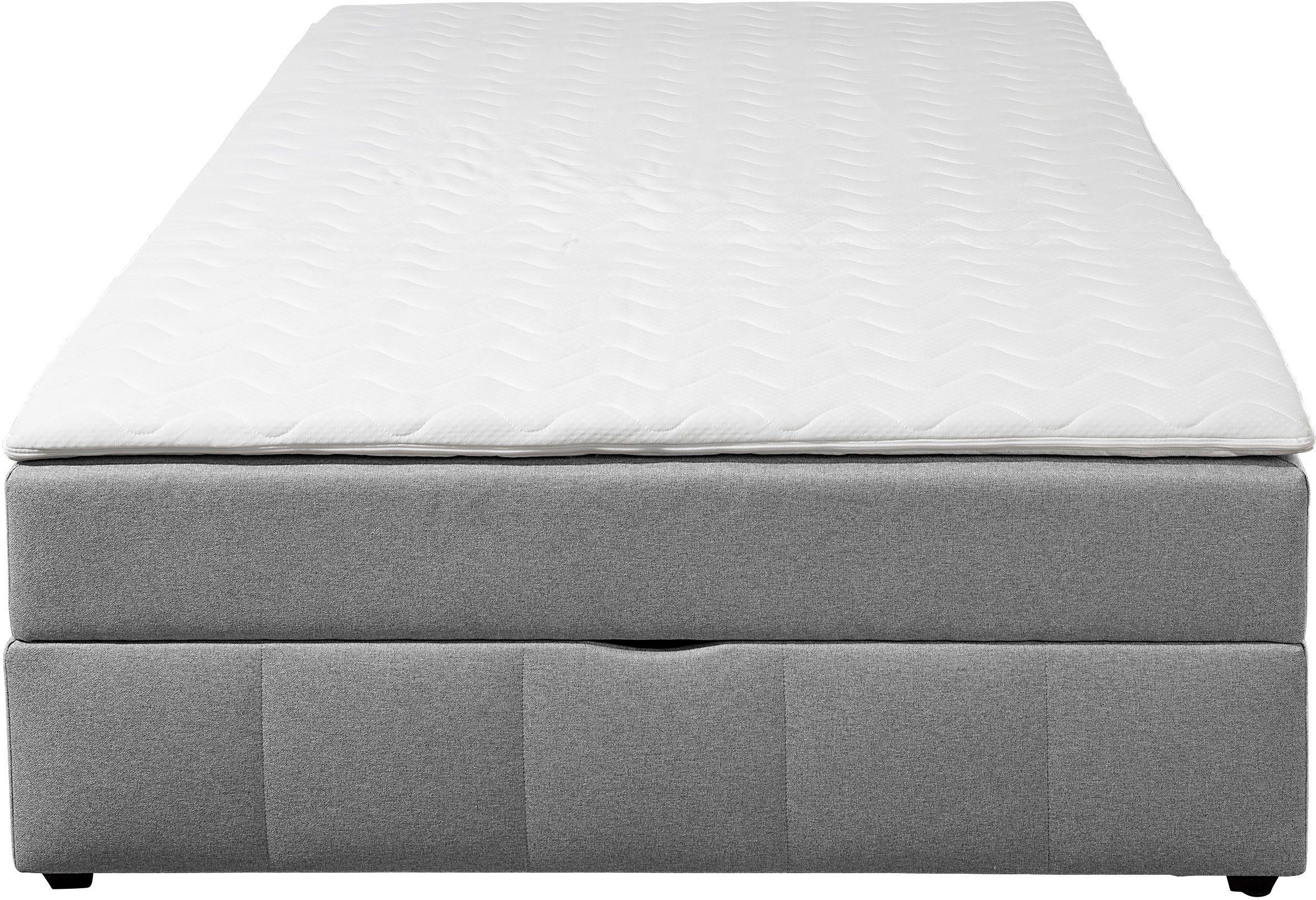 Home affaire Boxbett Niemes inkl. Bettkasten und Topper, auch in Überlänge erhältlich, Boxbett ohne Kopfteil, inkl. Topper