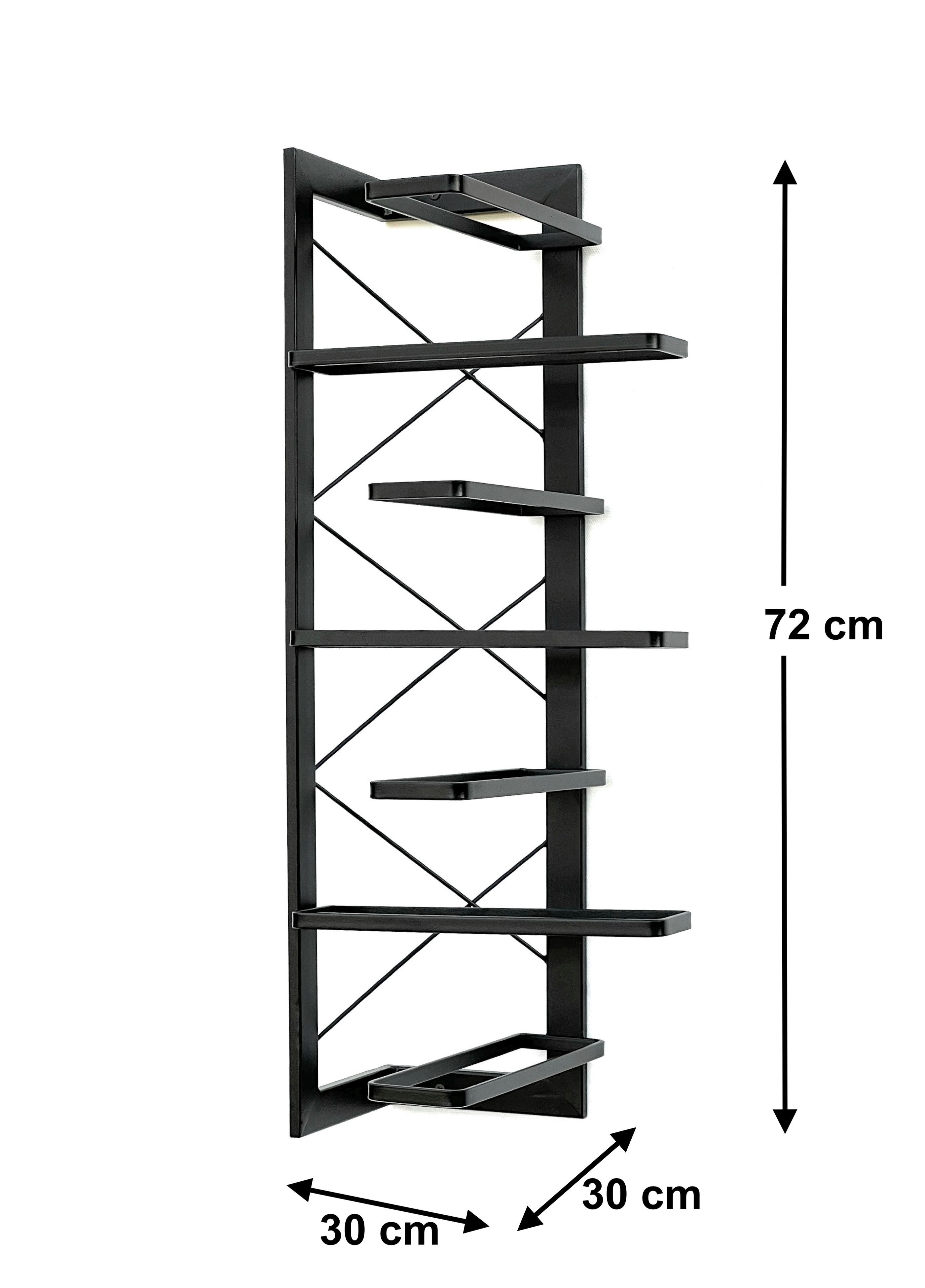 DanDiBo Weinregal Weinhalter Metall Schwarz Ecke Wand 70 cm Eckregal Flasch günstig online kaufen