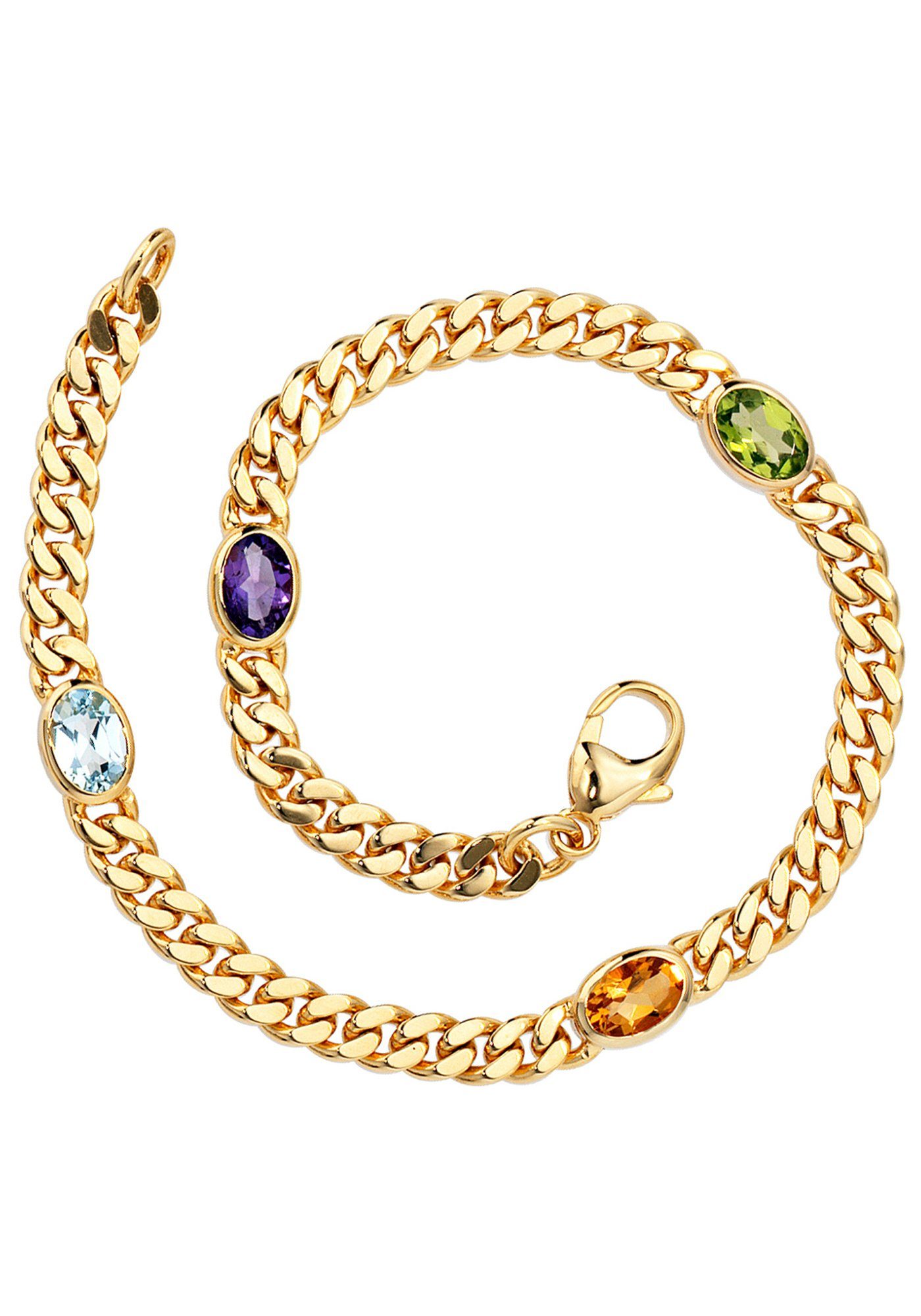 JOBO Goldarmband, 585 Gold Amethyst Aqua...