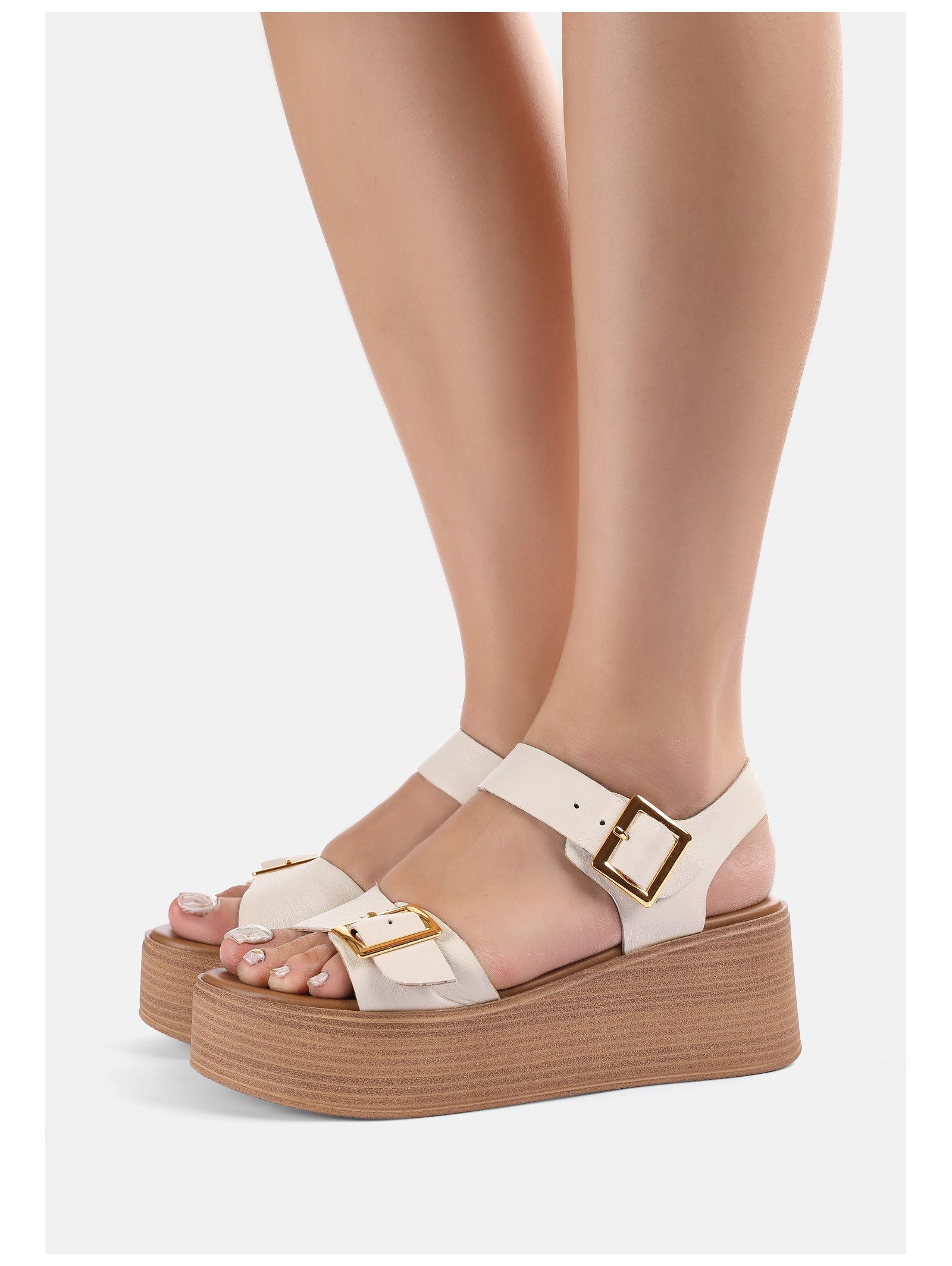 INUOVO Sandalen Leder . Keilsandalette