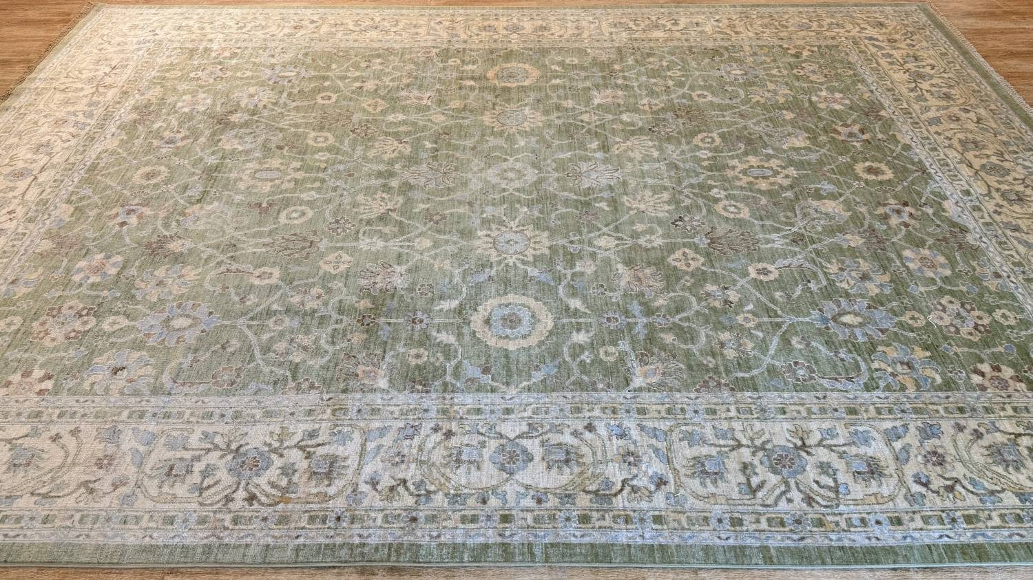 Rug Studios Teppich ZIEGLER FARAHAN-ORIGINAL HANDGEKNÜPFT, Rechteckig, Höhe: 8 mm, Handgefertigt, 274 x 356 cm, Grün