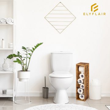 ELYFLAIR Toilettenpapierhalter ELYFLAIR® Handgefertigter Toilettenpapierhalter stehend aus Mangoholz