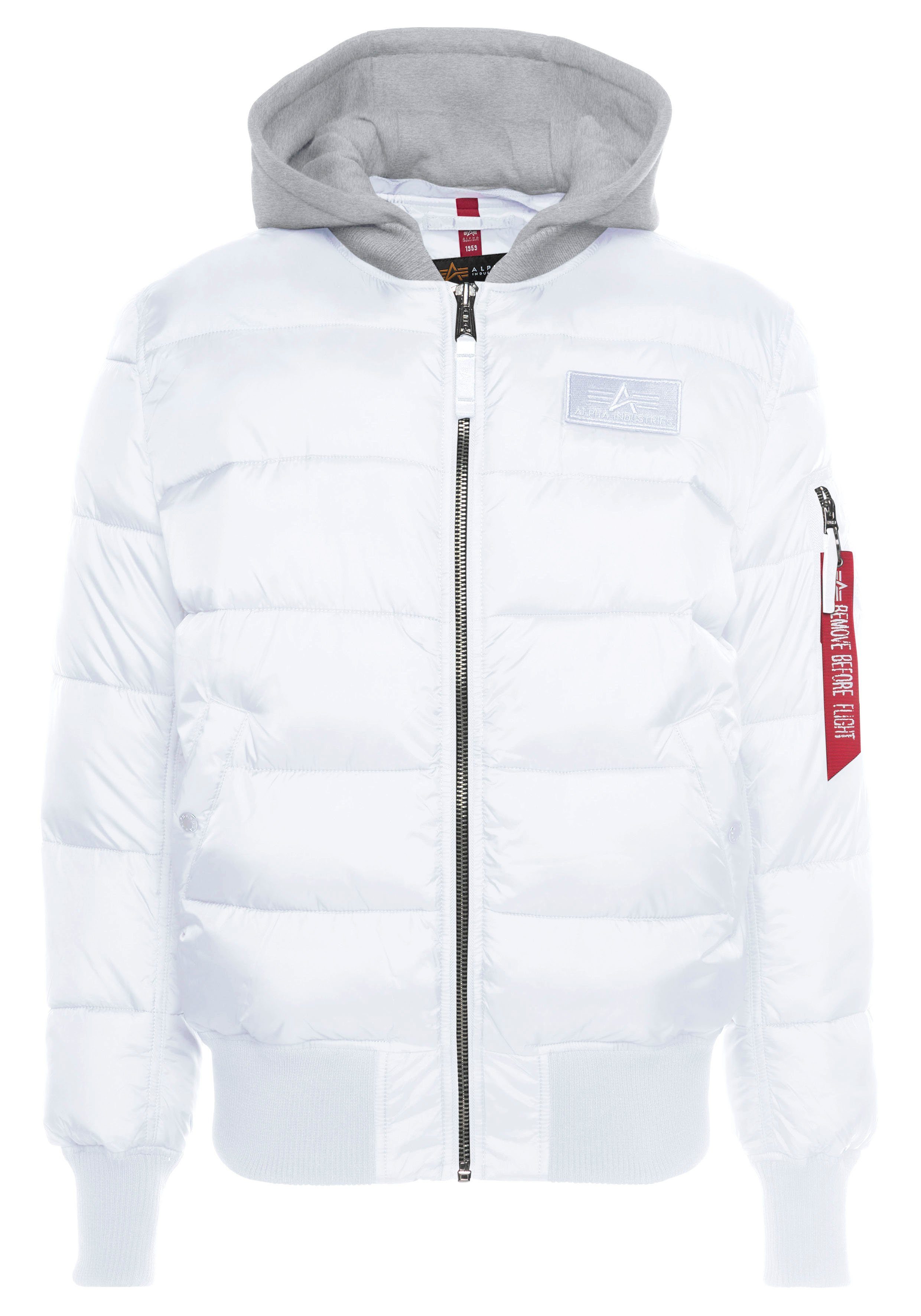 Print Industries Back ZH Steppjacke white Alpha MA-1