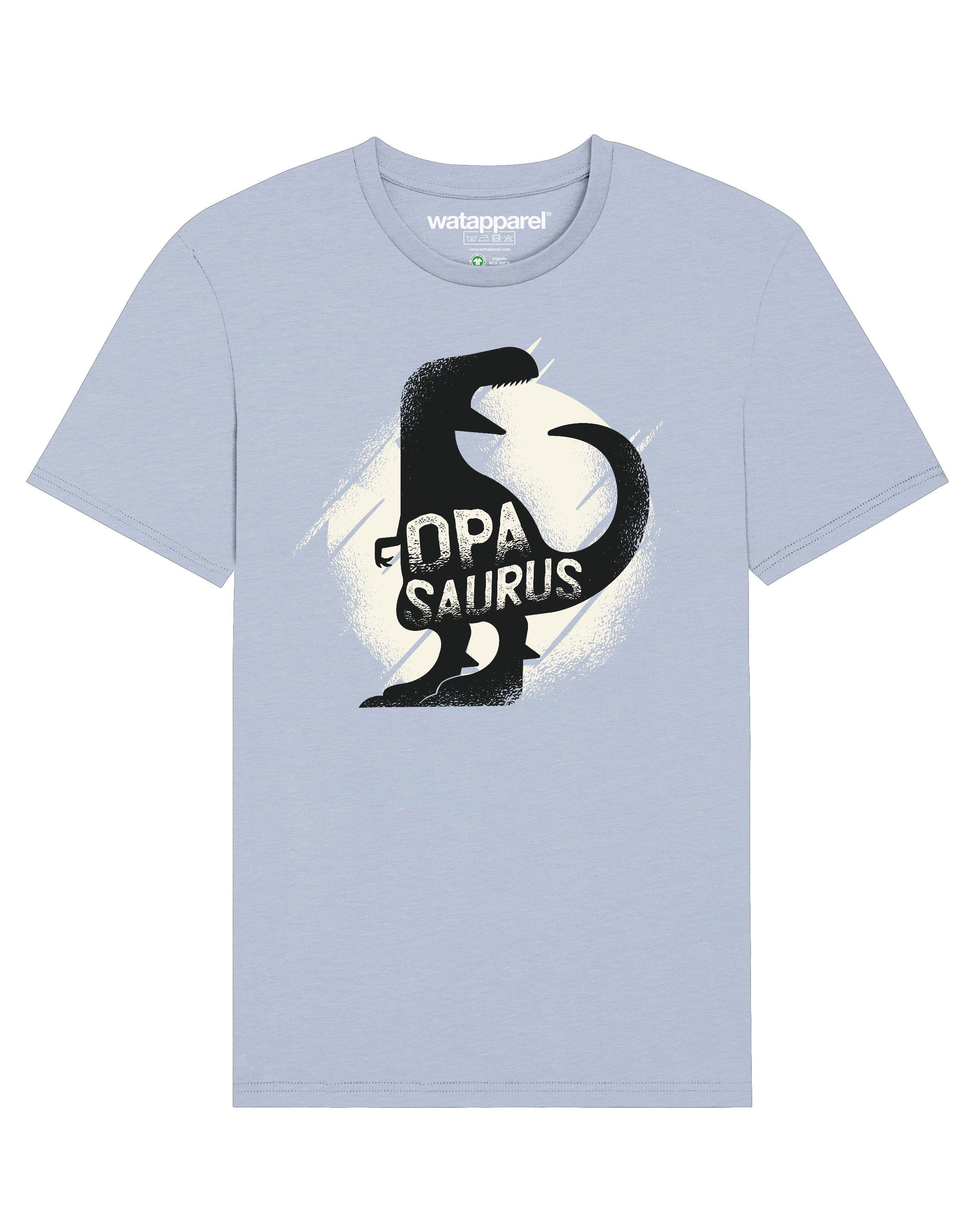 wat? Apparel Print-Shirt (1-tlg) Opasaurus dunkelblaugrau