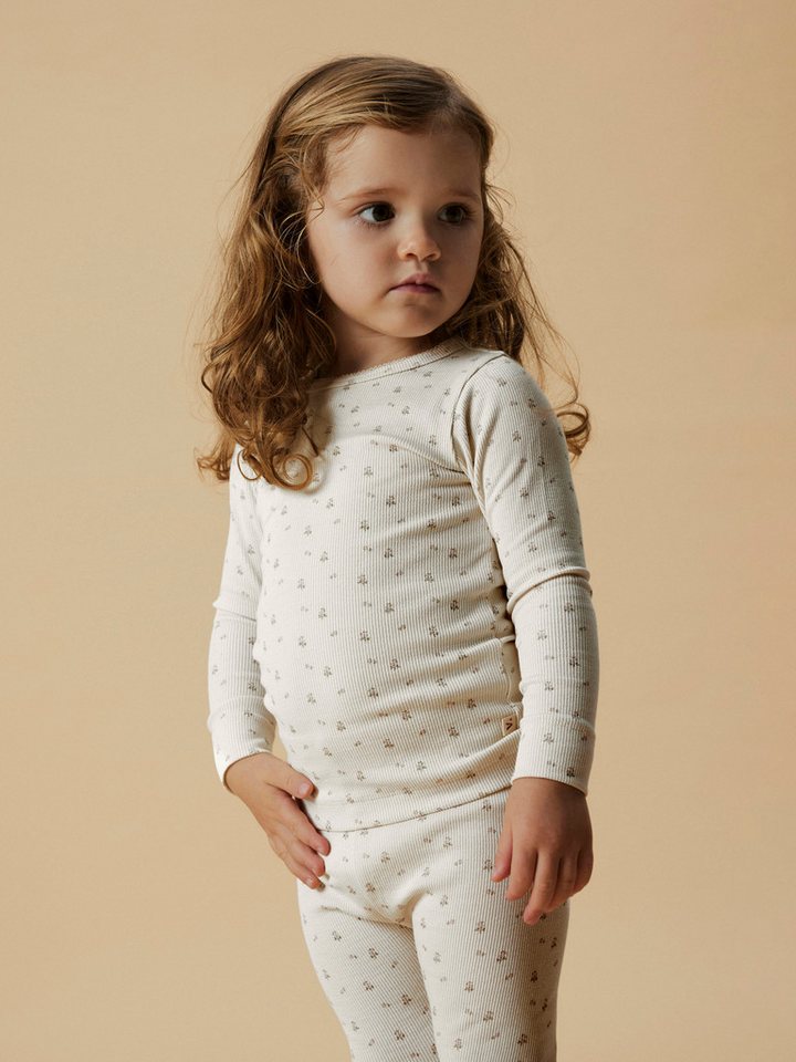 Lil' Atelier Langarmshirt NMFGAGO LS SLIM TOP LIL NOOS weiche Jersey Rippqualität