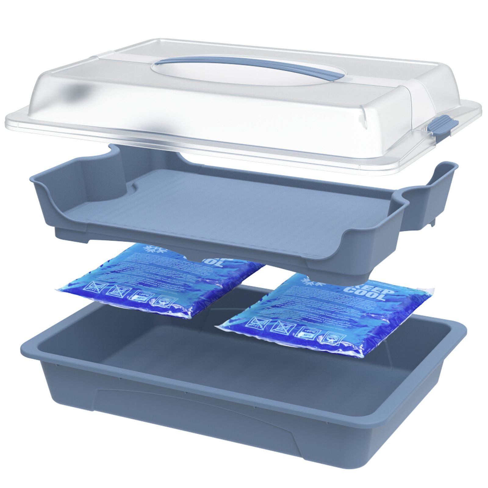 ROTHO Tortenglocke Rotho Partybutler Cool + Fresh horizon blue mit Kühlakkus