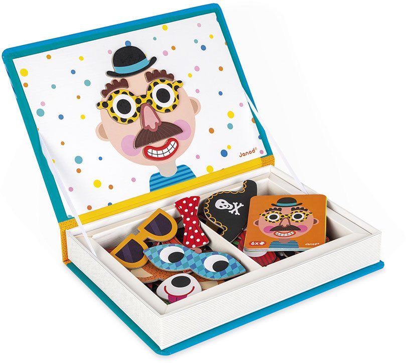 Boys Face - Crazy Janod Magnetbuch Lernspielzeug