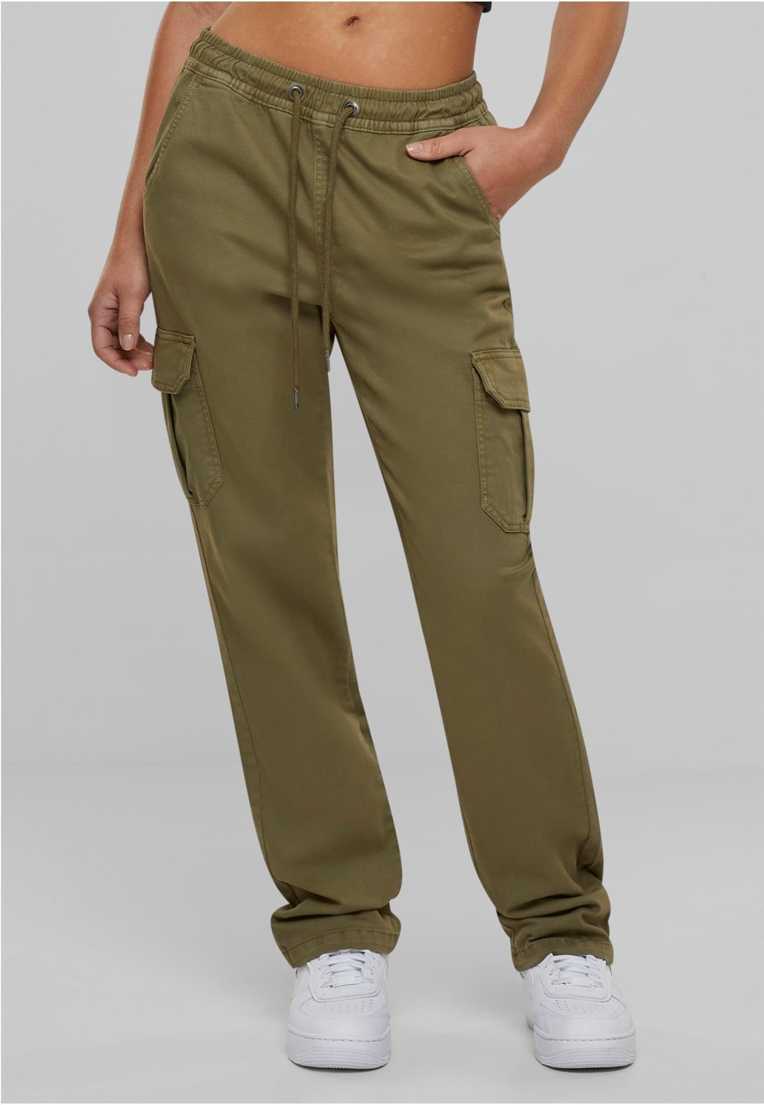 Funktionshose Ladies High Waist Twill Cargo Pants Damen Cargo Hose
