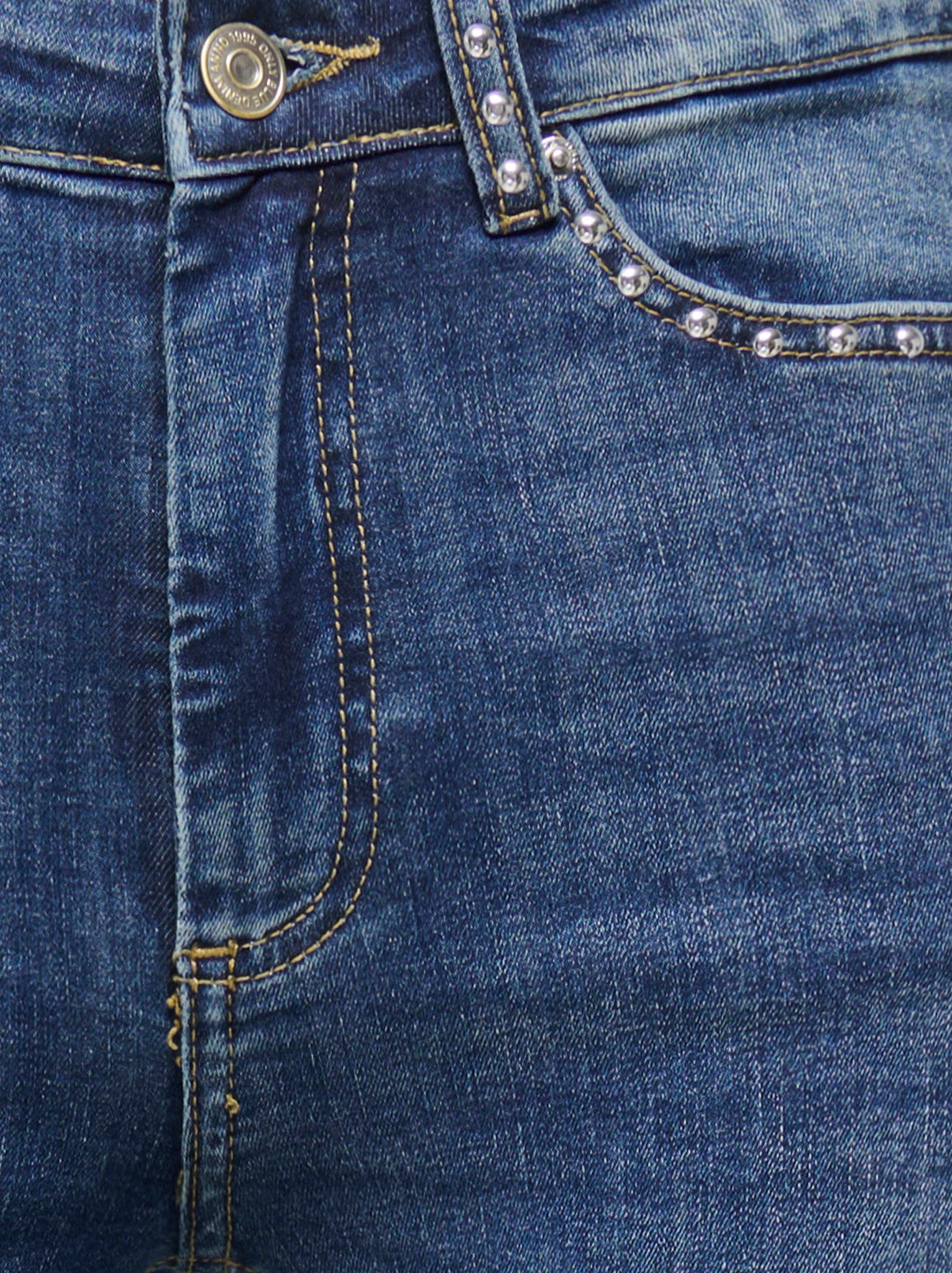 ONLY Skinny-fit-Jeans ONLWAUW HW SPARKLE SKINNY DNM mit Glitzersteinchen Detail