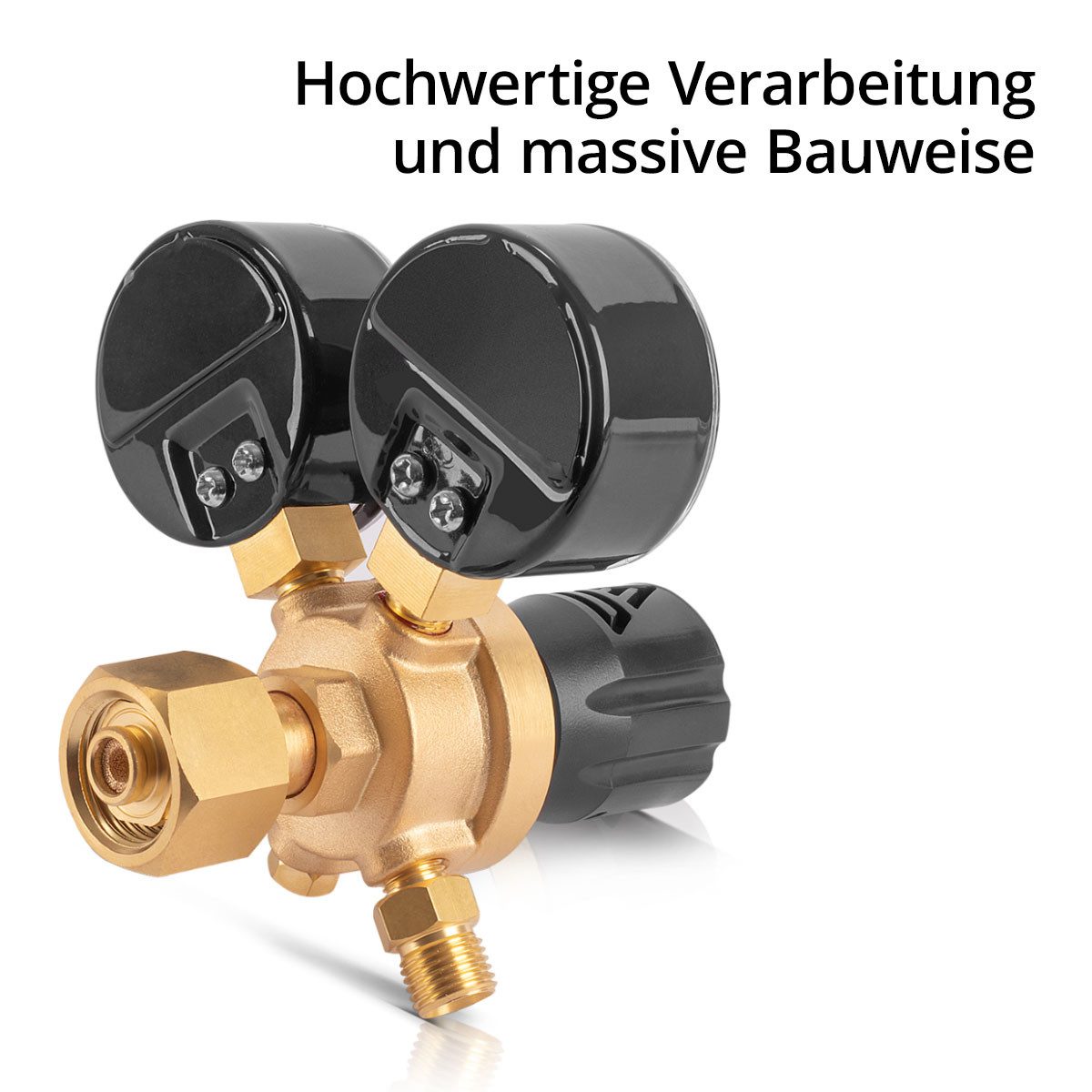 STAHLWERK Druckminderer Mini Druckminderer Druckregler 200 bar für Argon CO2 Mix 18 Mischgas, 200 mbar, (Packung, 4-St., inklusive Dichtungen), für WIG und MIG  – Bild 3 von 5