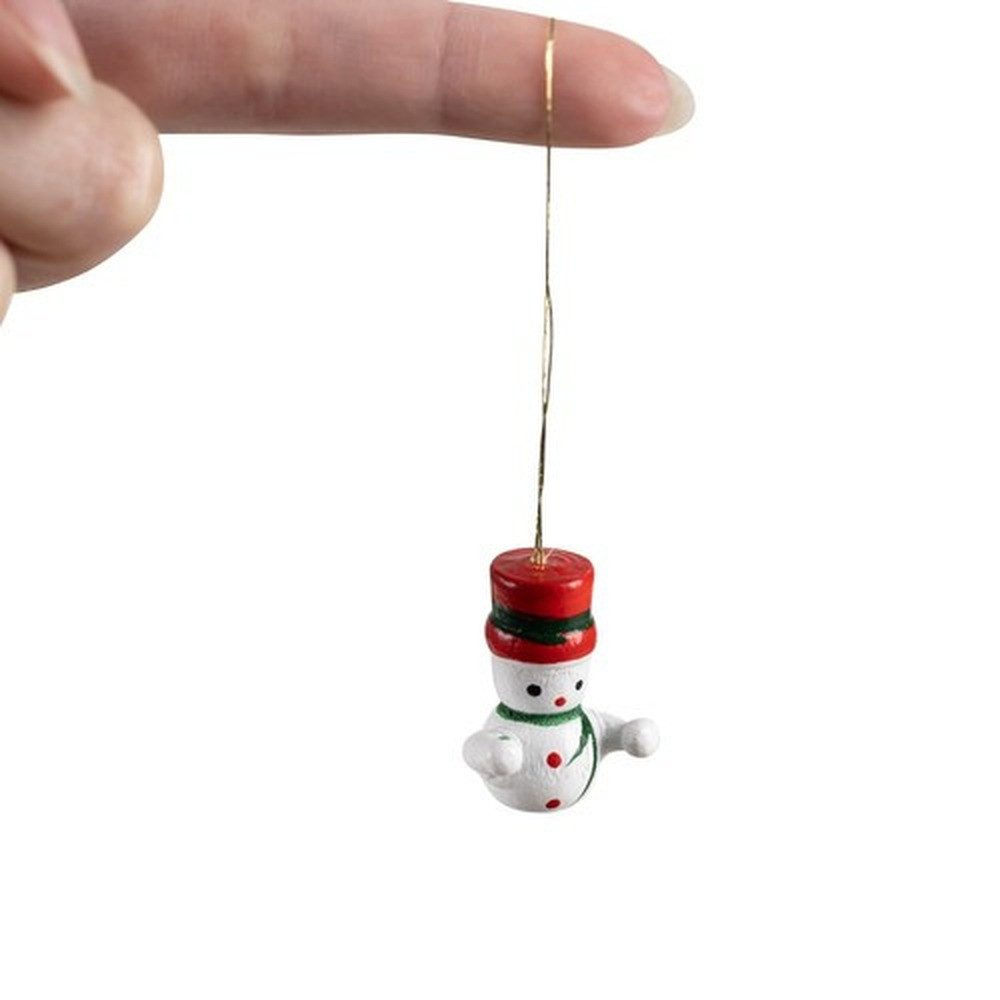 Ruhhy Weihnachtsbaumkugel Holzanhänger Weihnachtskugeln (10 St), weihnachtlichen Motiven wie Stern, Glocke oder Weihnachtsmann