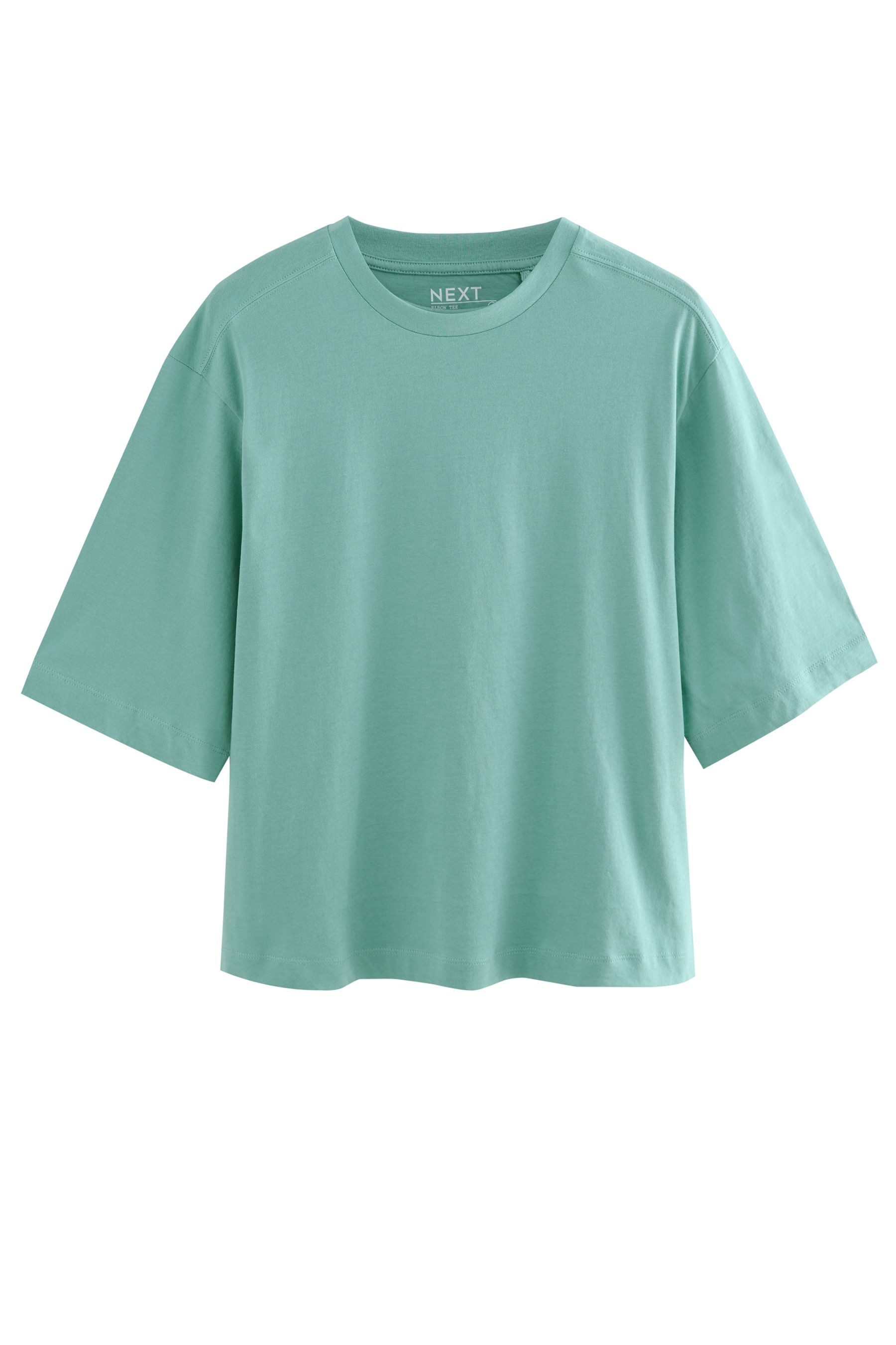 Next T-Shirt Kastiges Relaxed Fit T-Shirt mit halblangen Ärmeln (1-tlg) günstig online kaufen