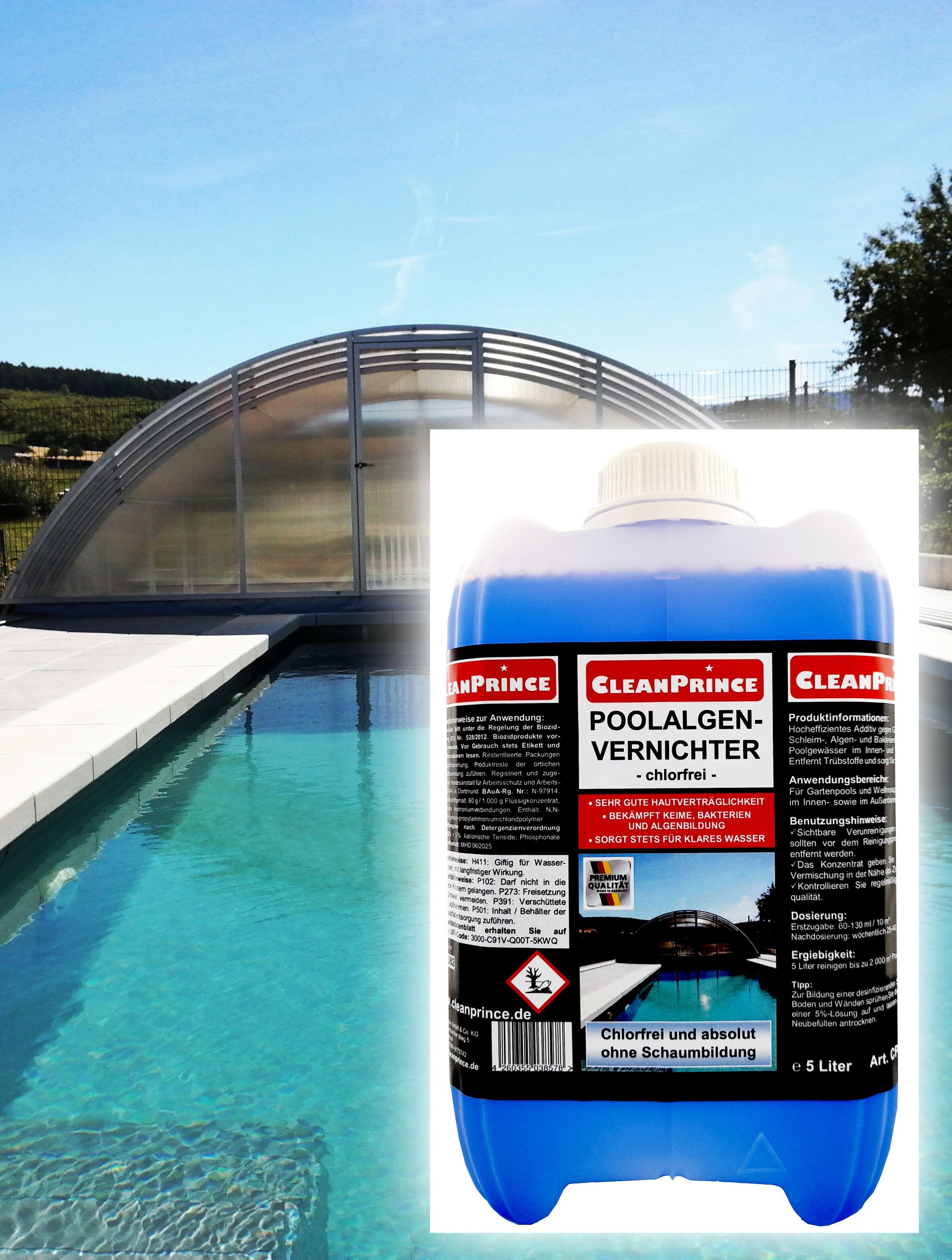 CleanPrince Poolpflege Pool-Algen-Vernichter 5 Liter (chlorfrei) günstig online kaufen