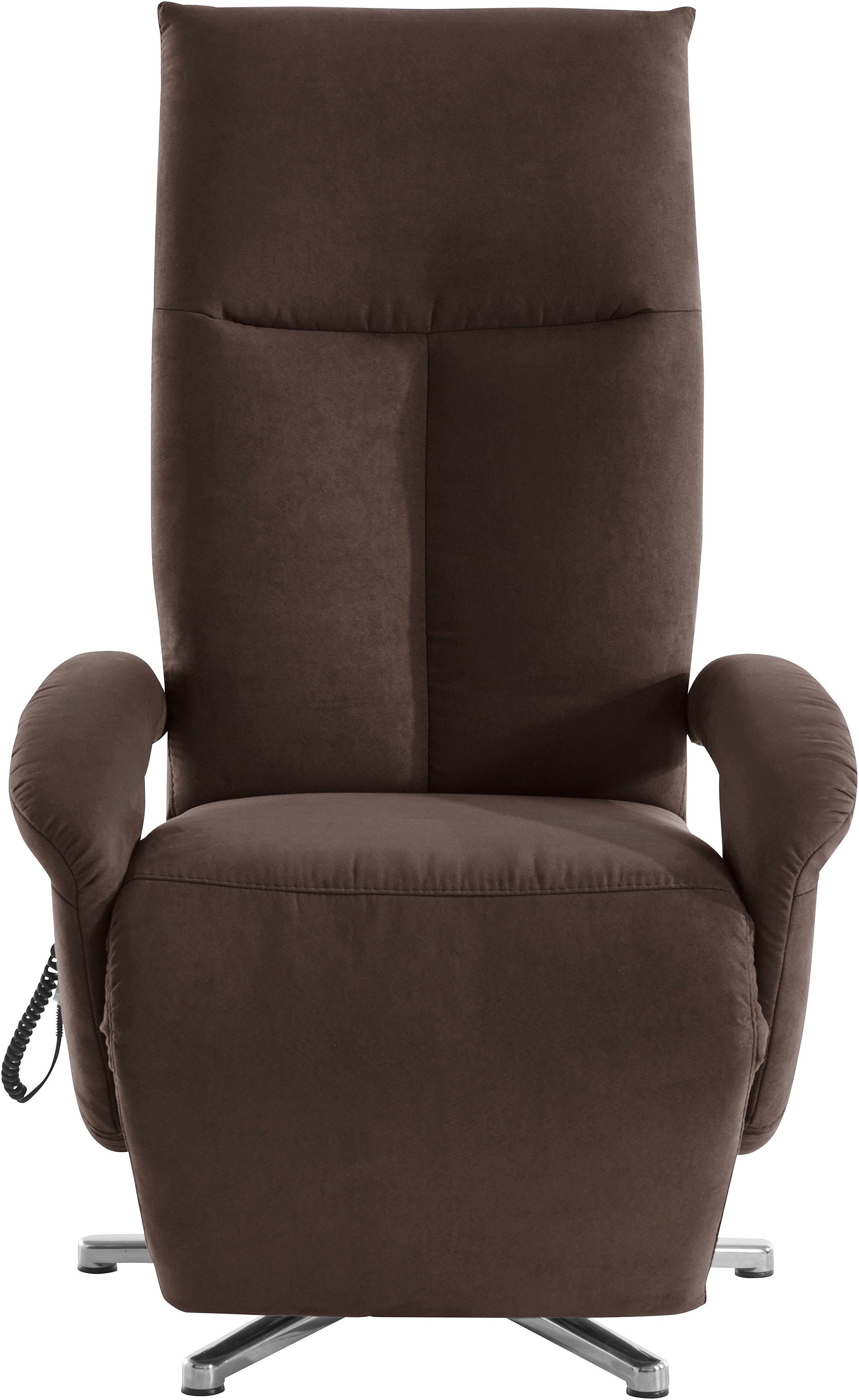 sit&more TV-Sessel Tycoon mit Kopfteilverstellung und 360° Drehfunktion, wahlweise manuell oder elektrischer Funktion, auch mit Akku (kabellos)