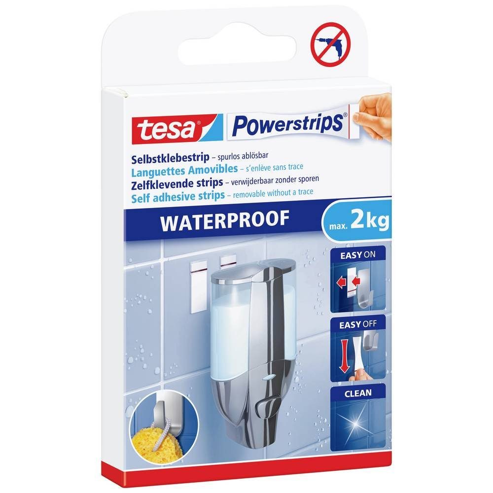 Strips im Klebehaken LARGE Powerstrips® tesa Waterproof Pack 3er