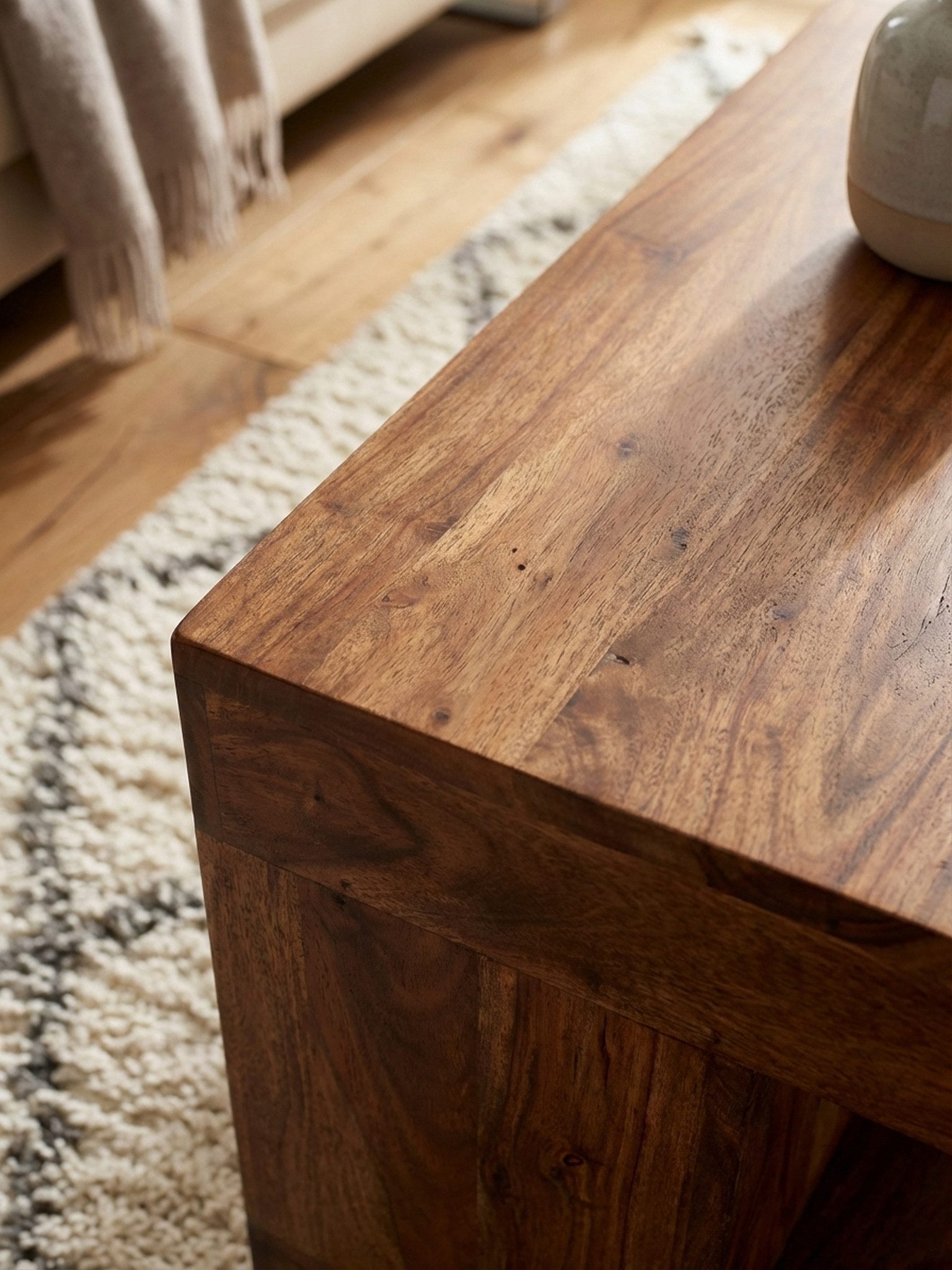 KADIMA DESIGN Couchtisch Couchtisch Massivholz 90x60x40 cm Wohnzimmertisch braun Holztisch, Wohnzimmermöbel modern, Massivholzmöbel Echtholz