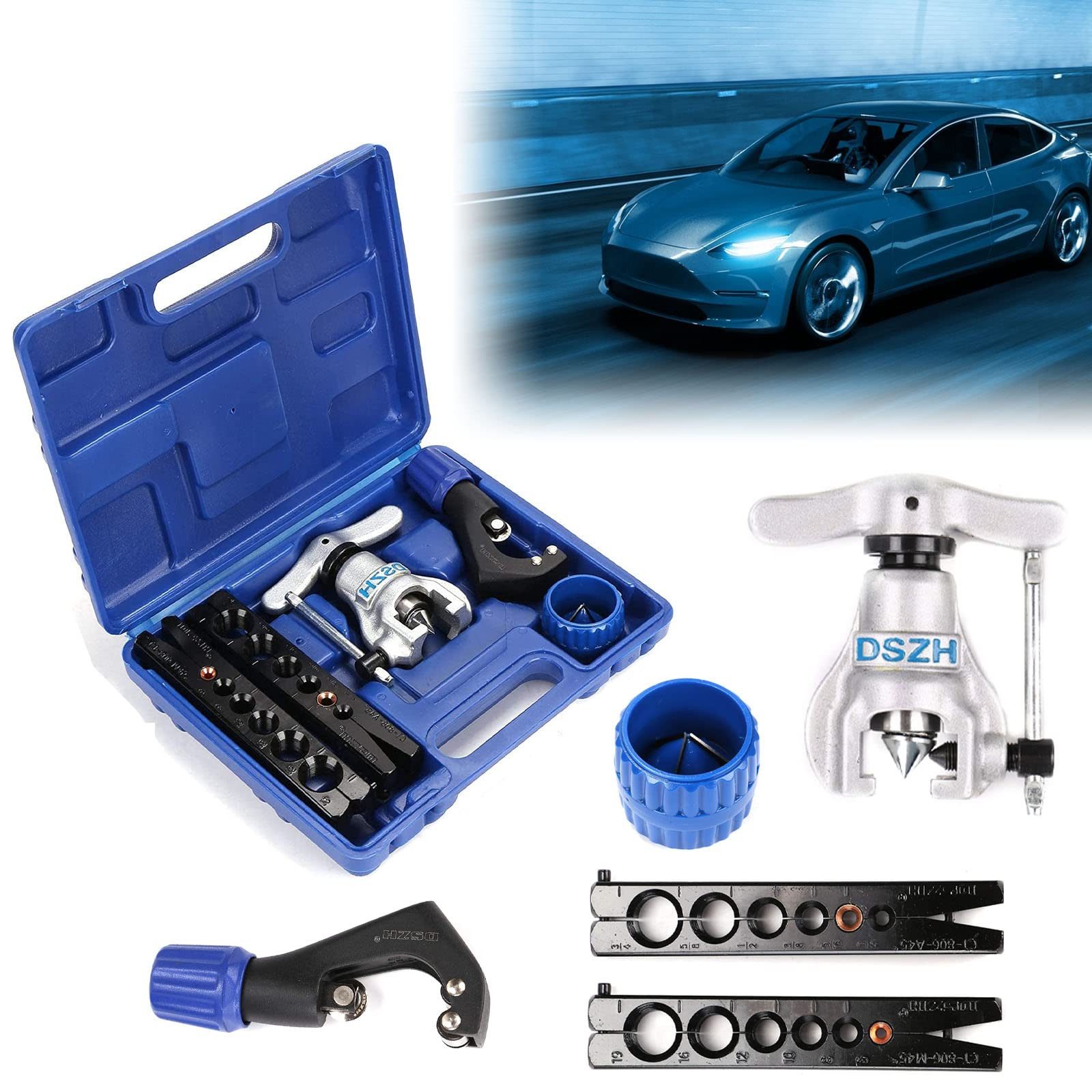 Youyijia Bördelgerät Bördelgerät 45 Grad Doppelt und Einfach Bremsleitung Rohr Set mit