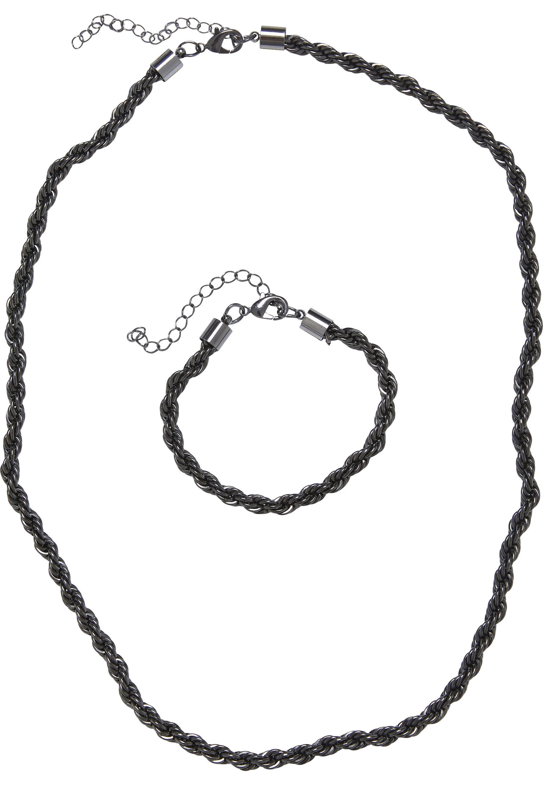 URBAN CLASSICS Edelstahlkette Urban Classics Damen Charon Intertwine Necklace And Bracelet Set