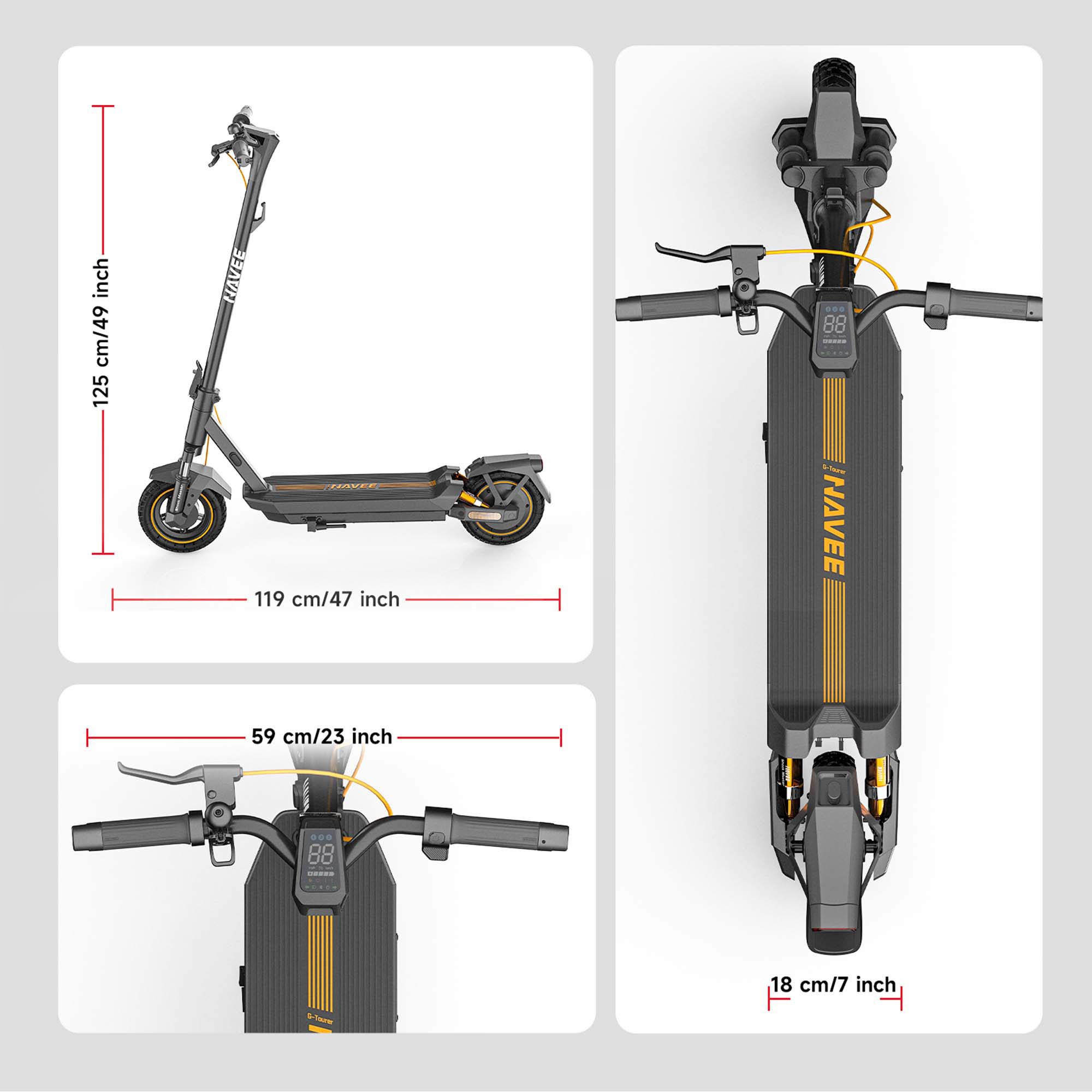 NAVEE E-Scooter GT3 Pro Electric Scooter (DE Version), 400 W, 20 km/h, (pack)