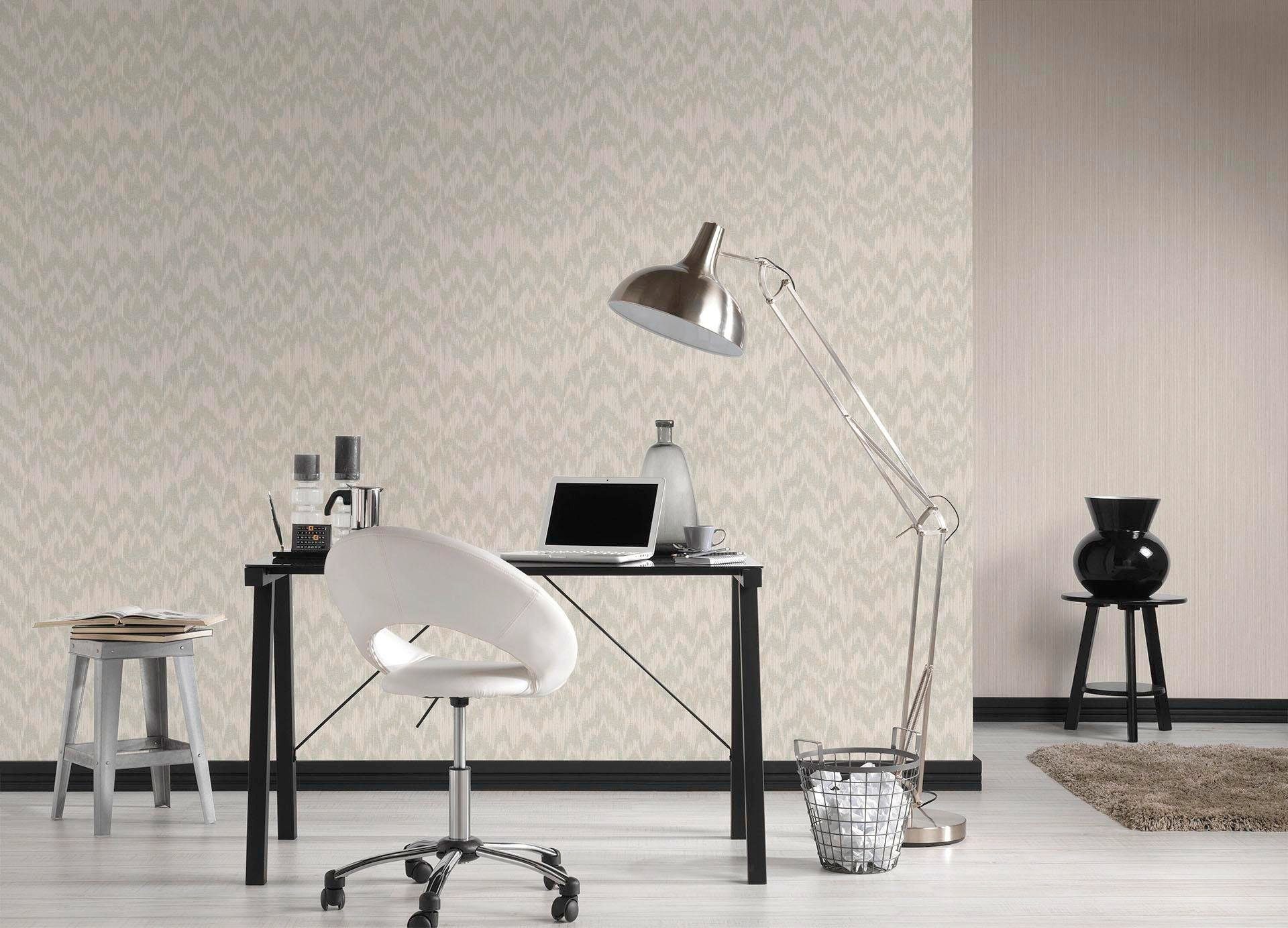 Tapete Geometrische beige/hellgrau Again, Tapete BY METROPOLIS Designer Dream Vliestapete MICHALSKY Ethnomuster, LIVING