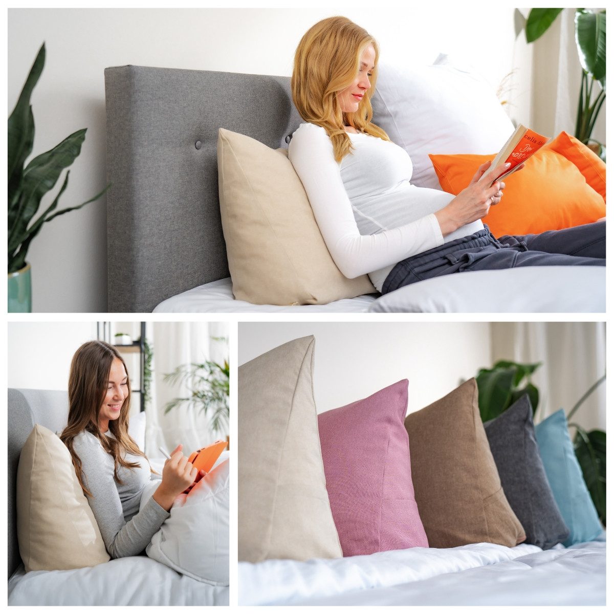 sleepling Keilkissen, Seitentasche, Multifunktional, perfekt zum Lesen und Fernsehen