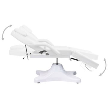 vidaXL Massageliege Massagetisch Weiß 180x62x86,5-118 cm