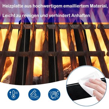 AUFUN Gasgrill Porzellanemaille Hitzeschild Aromaschienen Flammenverteiler (6 Stück), Brennerrohr Gasgrill Zubehör, 1,5 mm Dicke, E210 E220 S210 S220, Flavorizer Bars für Weber Genesis Spirit II 210 Series, 38.9x8.9x6.4cm