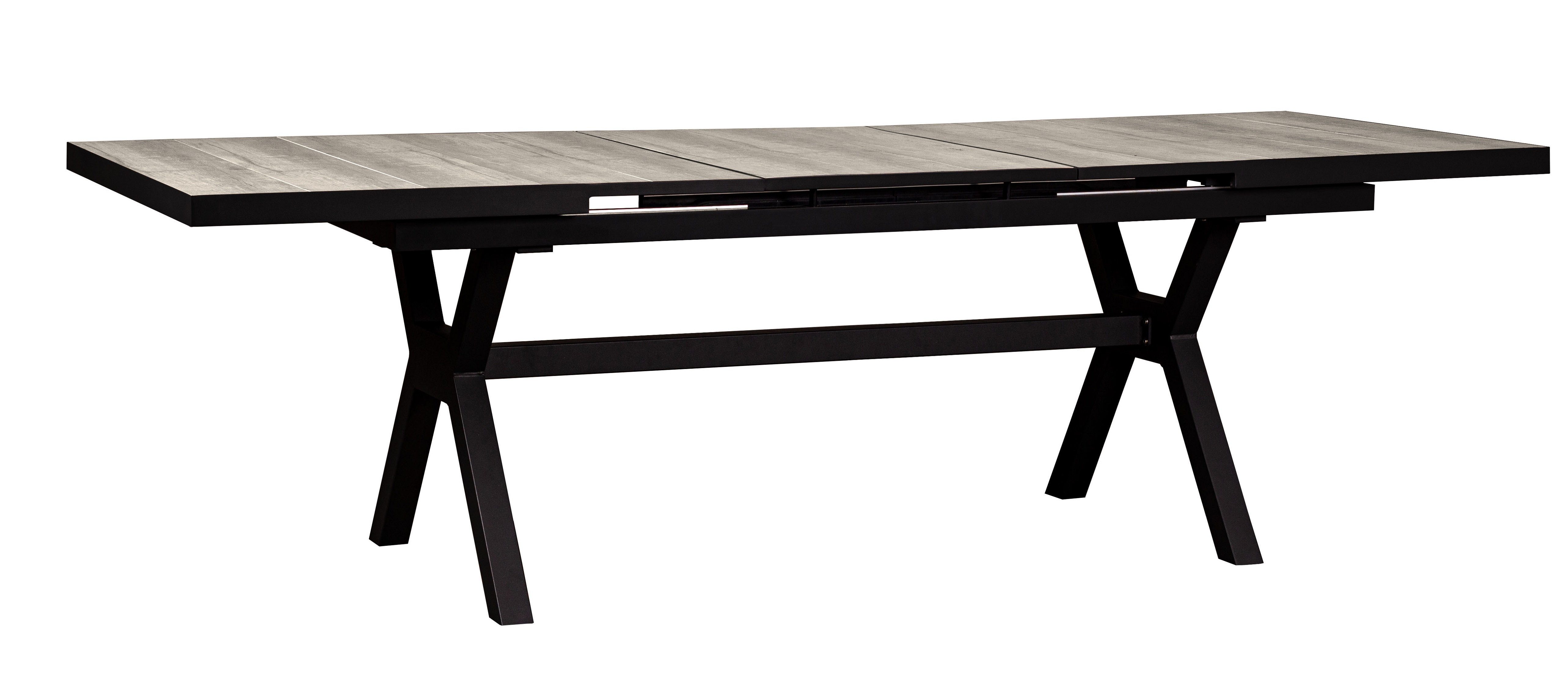 deVries Gartentisch Alu-Ausziehtisch Montana 200/260x100cm anthrazit günstig online kaufen