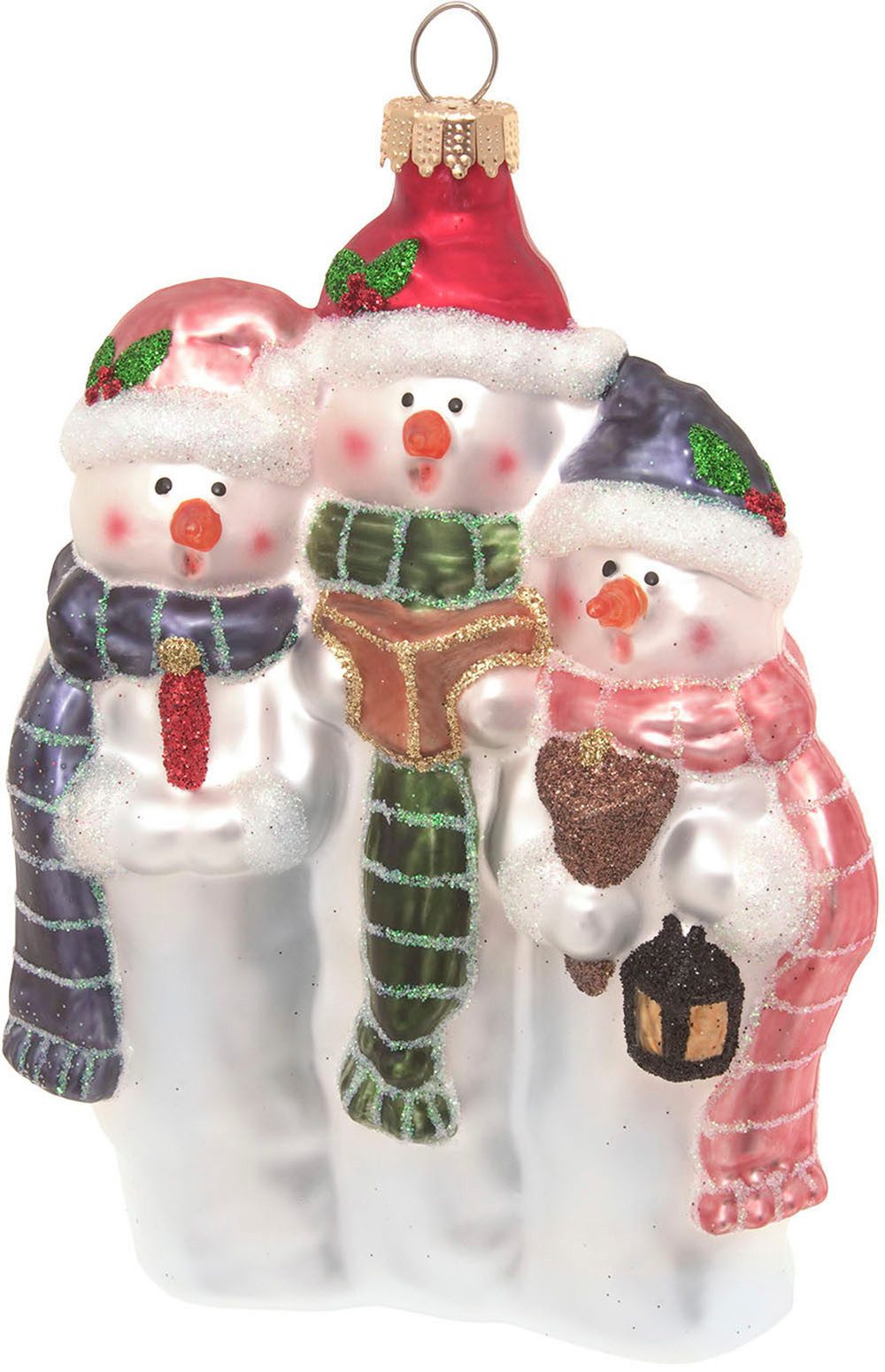 Christbaumschmuck Drei singende Schneemänner