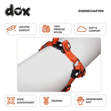 DDOXX Hunde-Geschirr DDOXX HUNDEGESCHIRR NYLON, Orange Xs - 1,0 X 32-44 Cm
