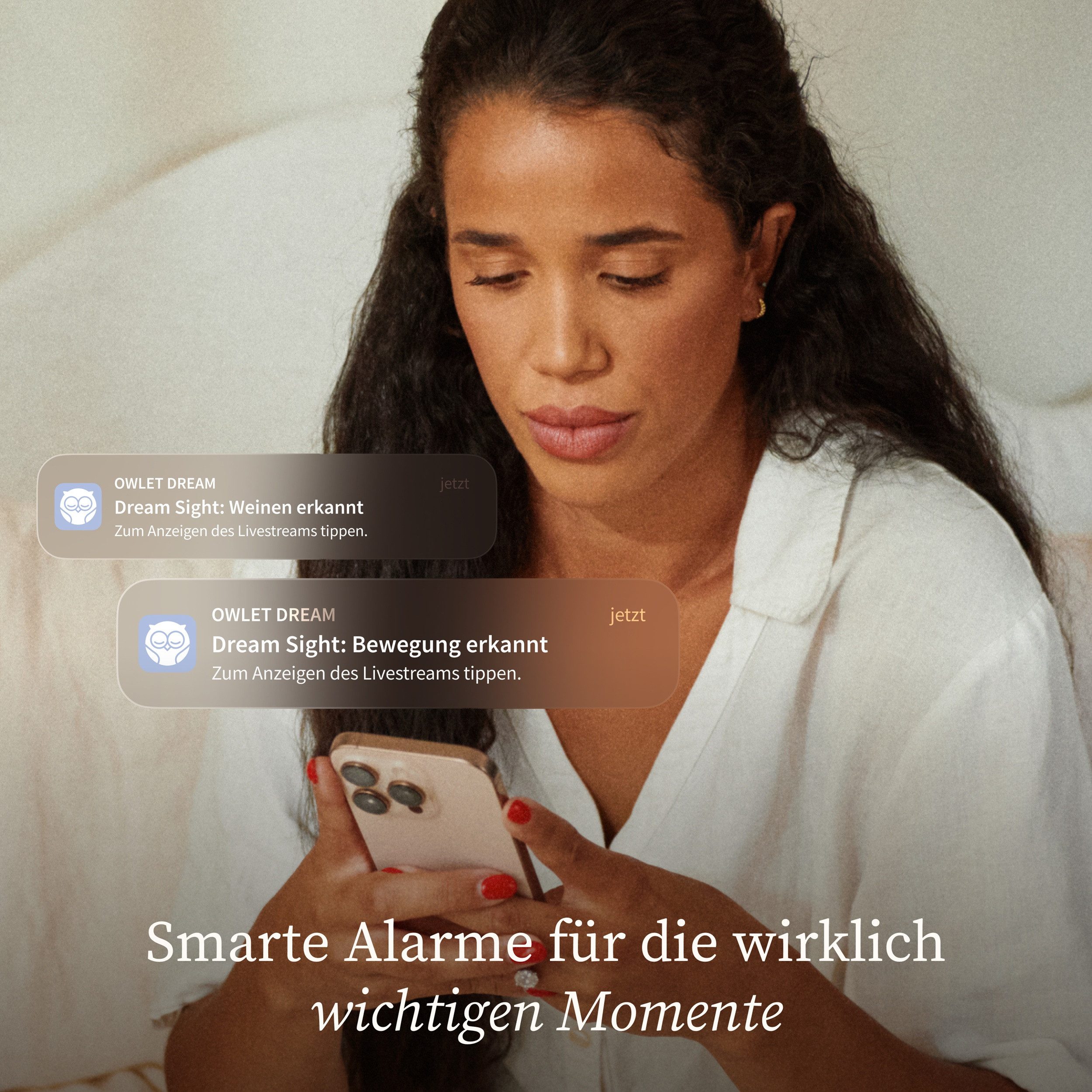 Owlet Baby Care DE Baby Monitor Video Surveillance with App, 2K-HD, Temperature & Humidity Sensor