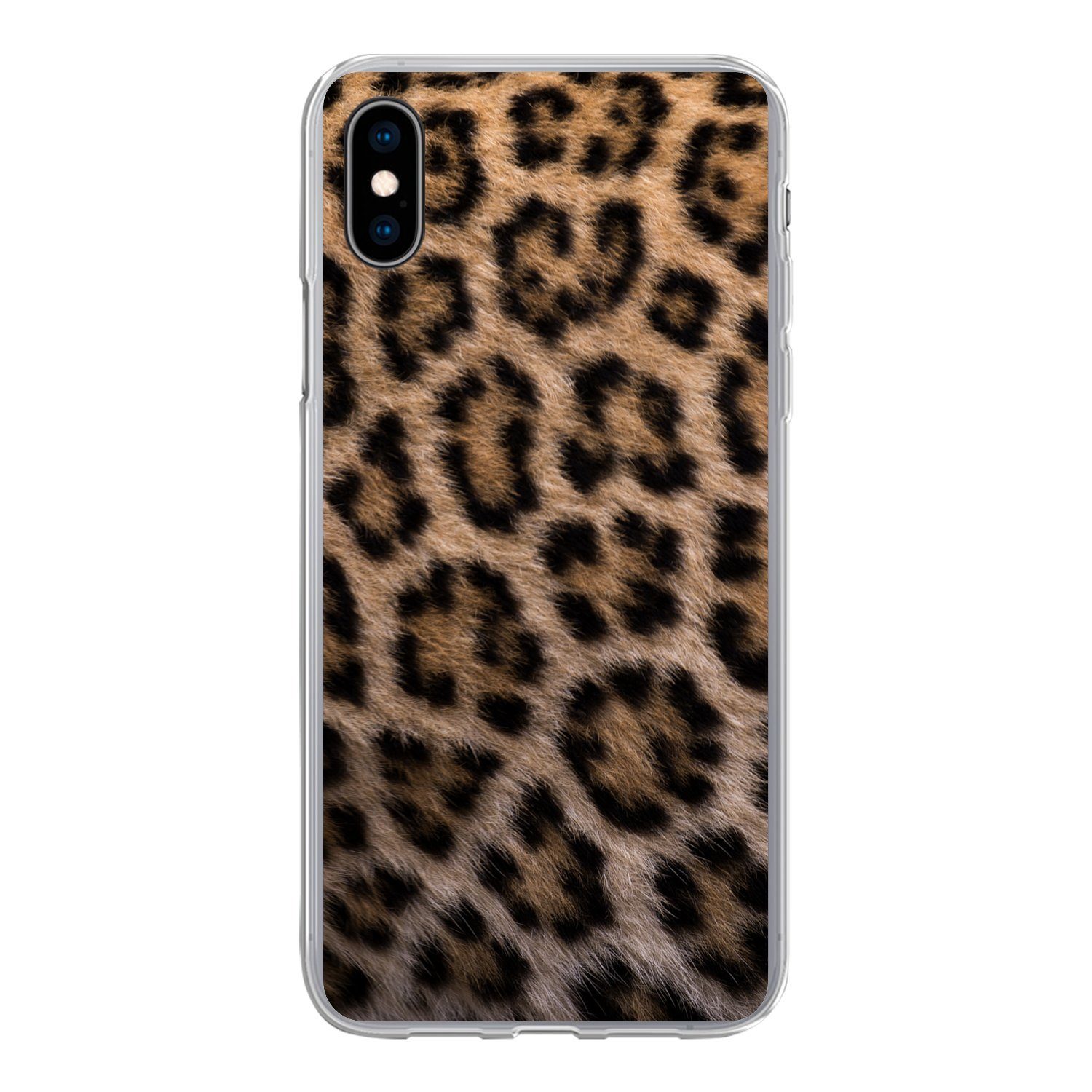 MuchoWow Handyhülle für Apple iPhone XS Panther Druck, Smartphone-Bumper, Print, Handy Schutzhülle Dünn