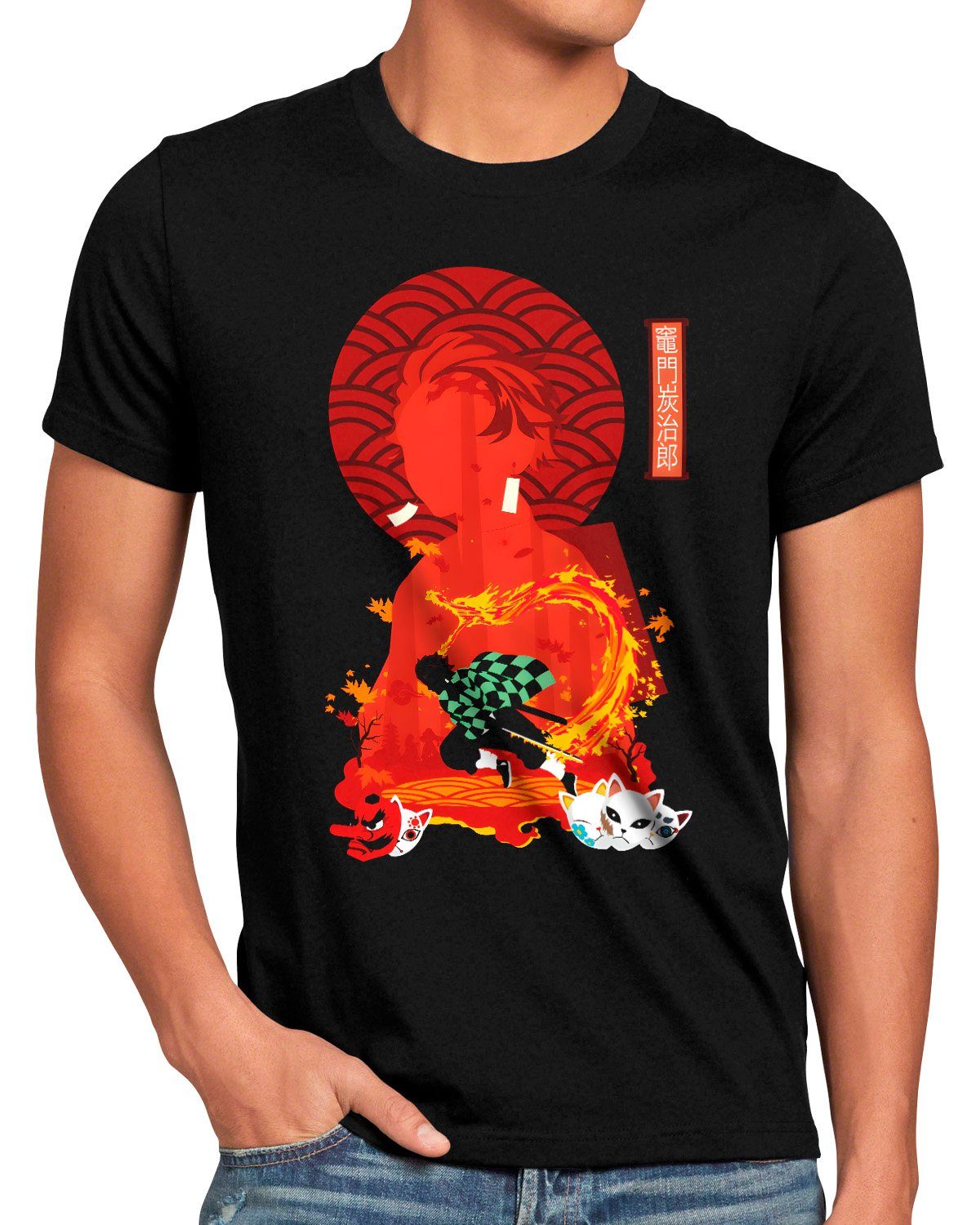 style3 Print-Shirt demon anime japan manga slayer