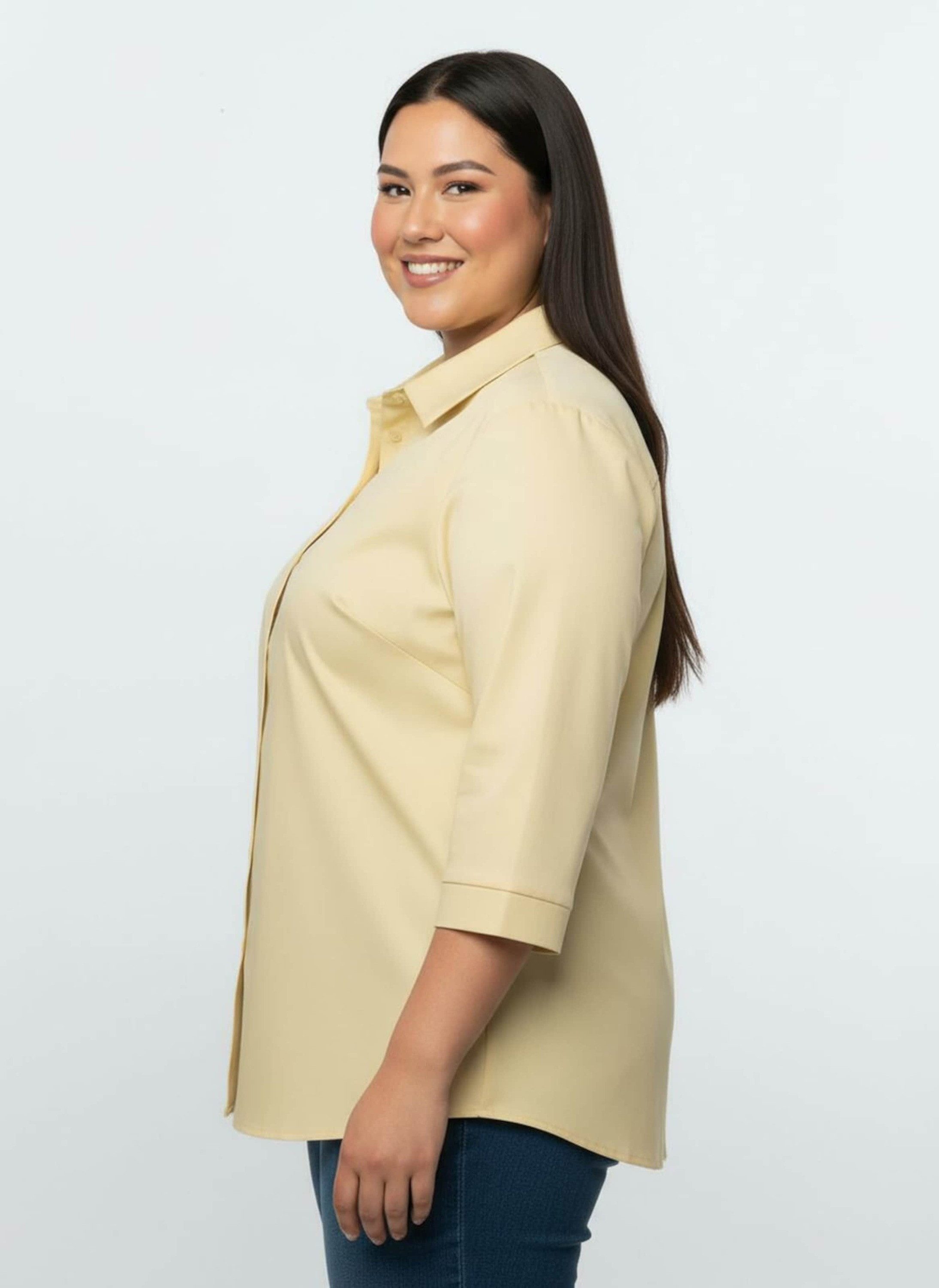 Sieh an! Klassische Bluse Bluse 3/4-Arm