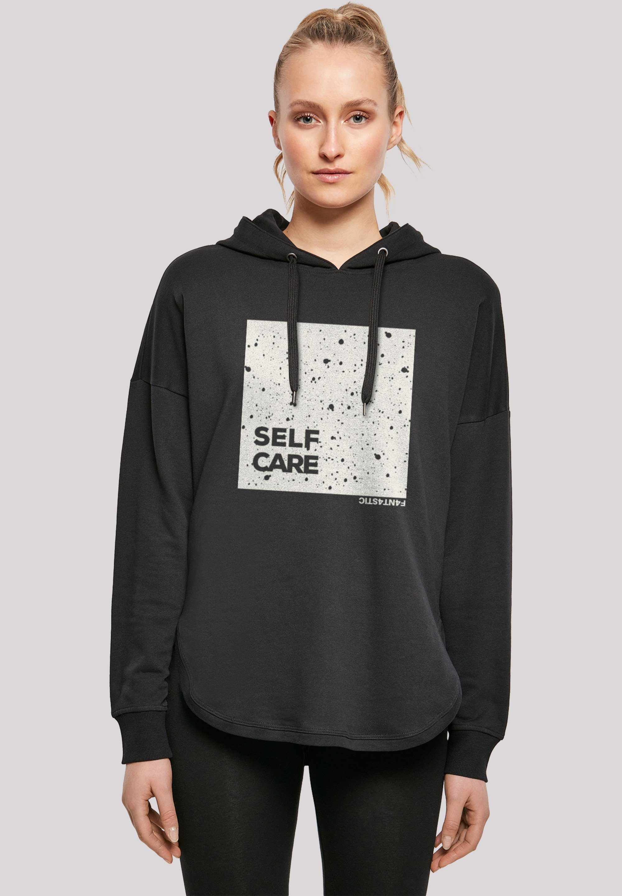 SELF schwarz OVERSIZE HOODIE CARE F4NT4STIC Print Kapuzenpullover