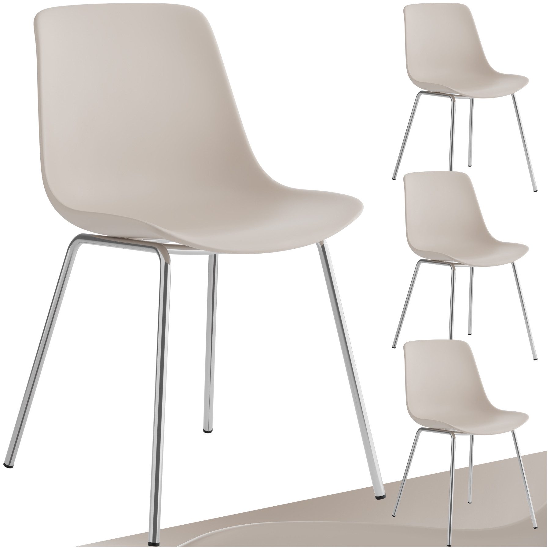 tectake Esszimmerstuhl Kunststoffstuhl (Set., 4 St), günstig online kaufen