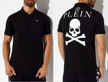 PHILIPP PLEIN Poloshirt PHILIPP PLEIN Skull Polo Shirt Polohemd Leather PP Hexagon Patch Hemd