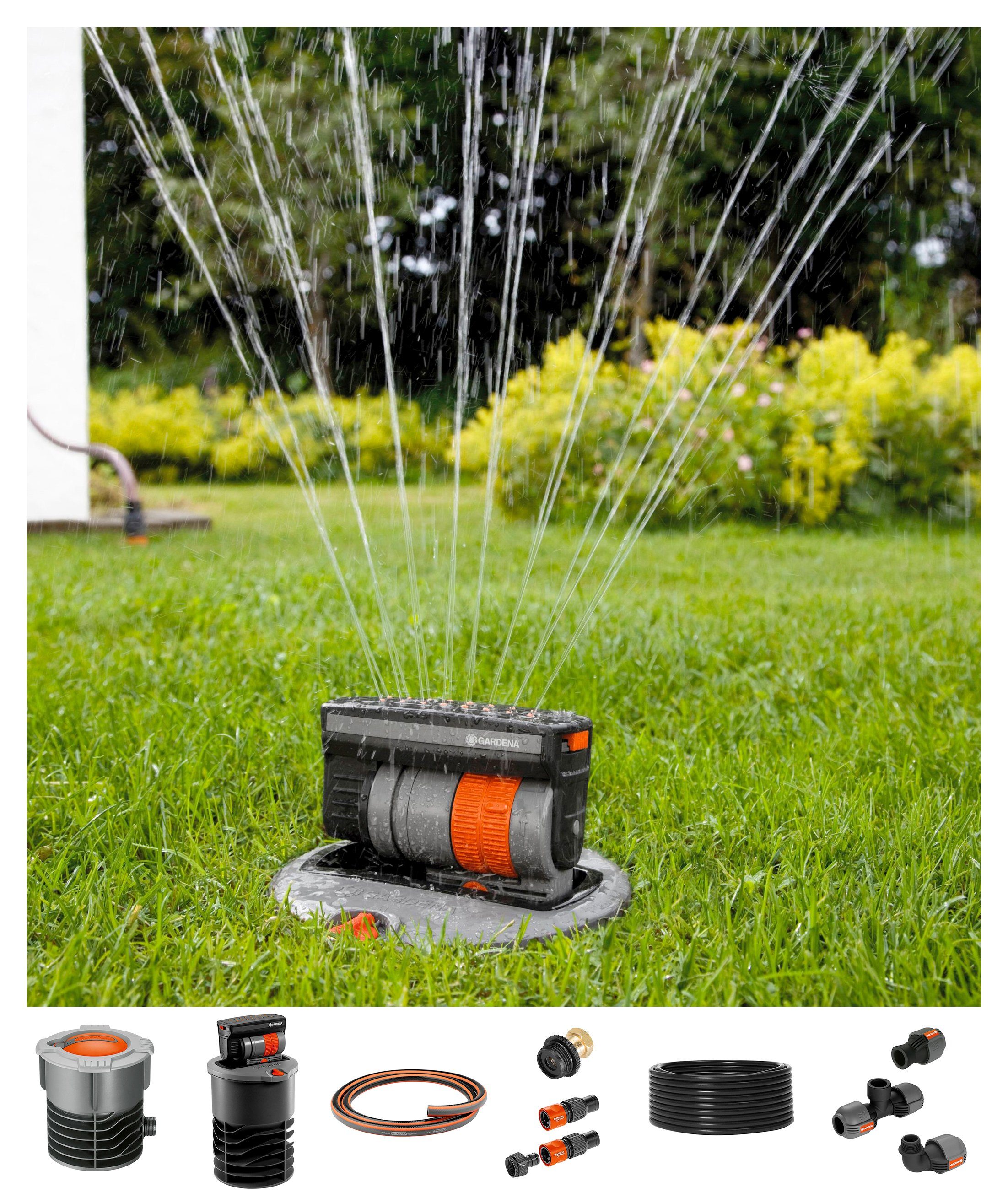 Gardena Sprinklersystem Set mit Viereckregner OS140-08222-20